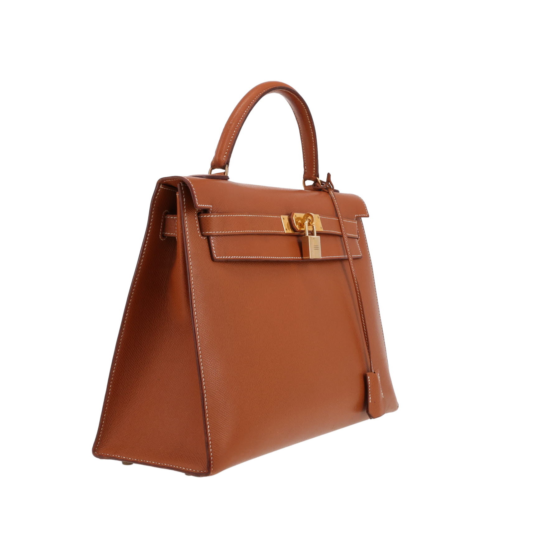 Bolso Hermès Kelly de 32 cm en piel Courchevel Gold