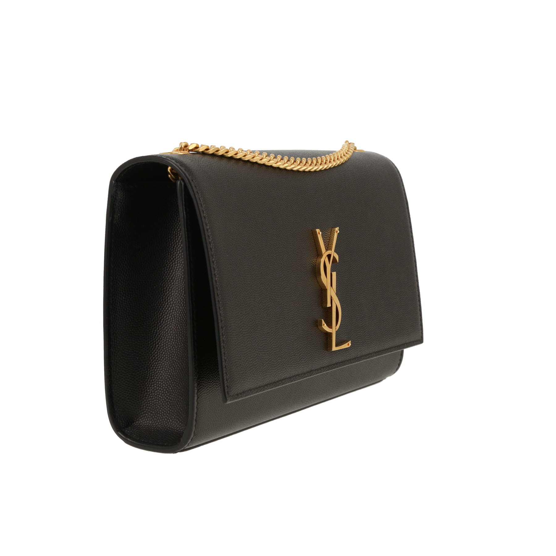 Saint Laurent  Kate medium model  shoulder bag  in black grained leather