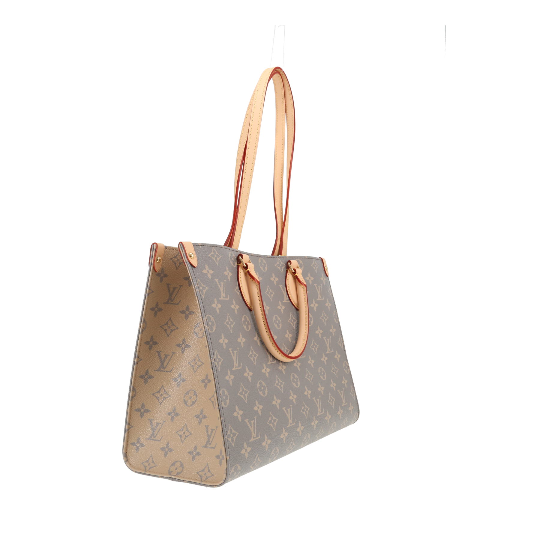 Louis Vuitton  Onthego medium model  shopping bag  in grey and beige two tones  monogram canvas