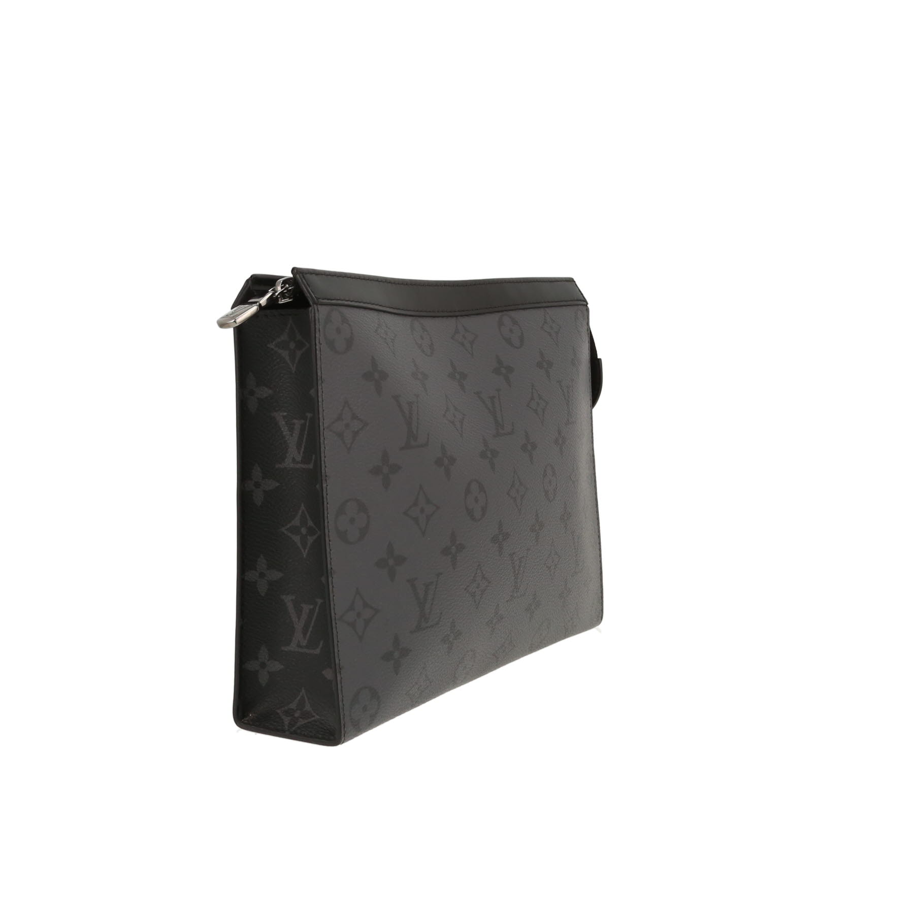 Bolsito de mano Louis Vuitton  Pochette 26 en lona Monogram gris Graphite y cuero negro