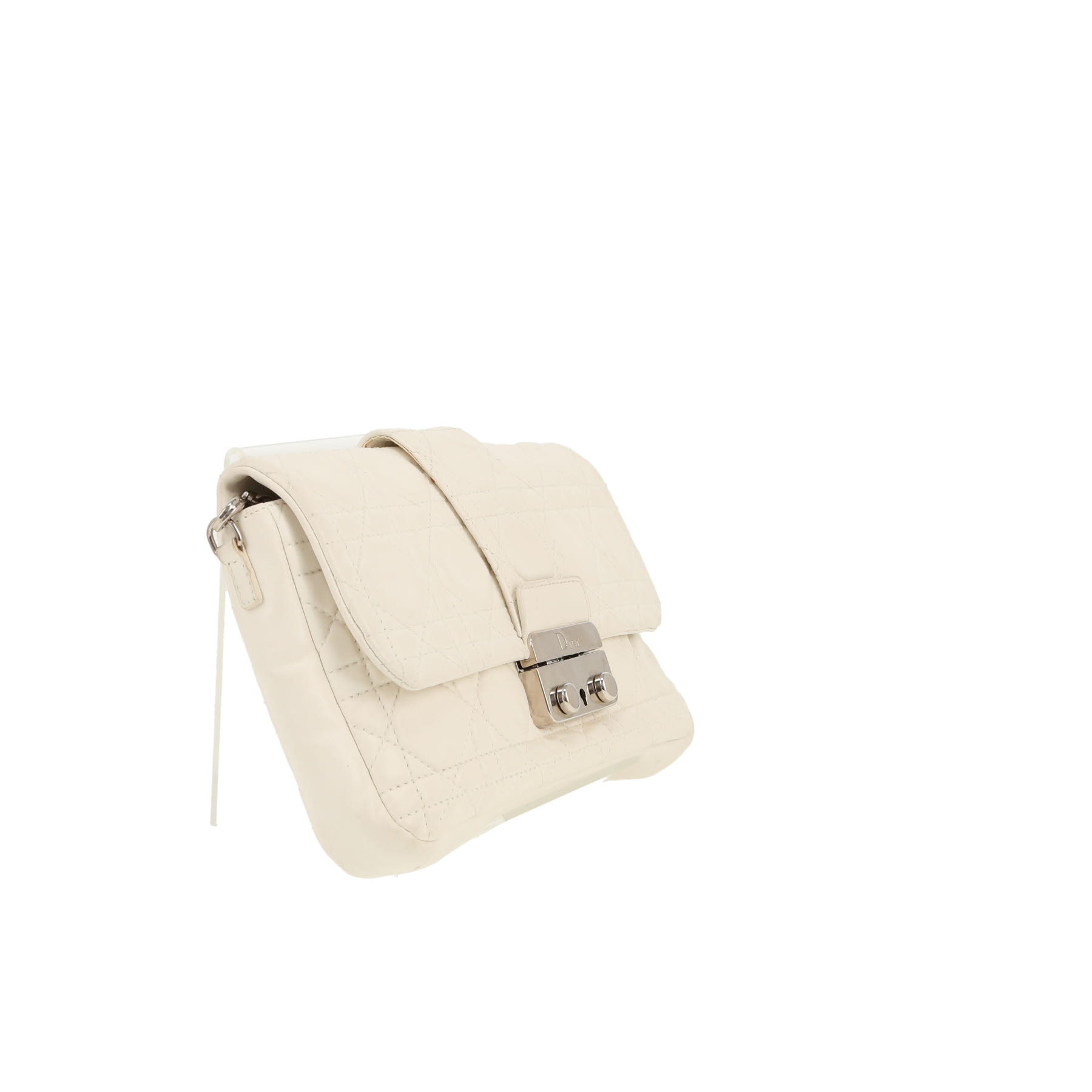 Dior  Promenade shoulder bag  in white leather cannage