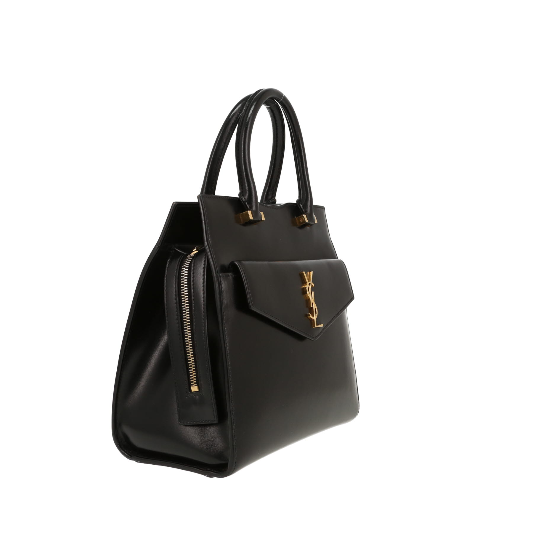 Saint Laurent   handbag  in black leather