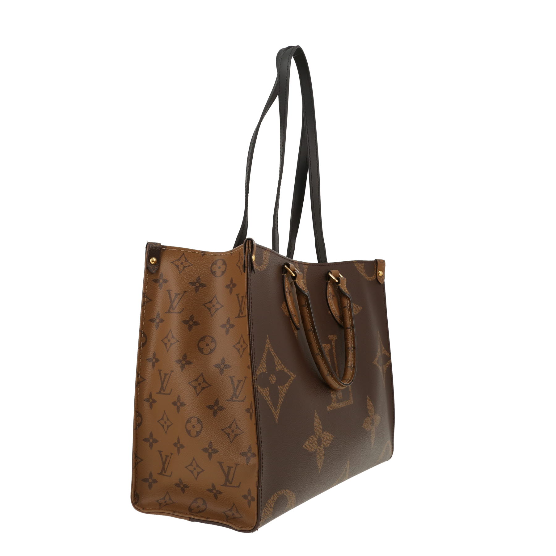 Bolso Cabás Louis Vuitton  Onthego modelo mediano  en lona Monogram marrón