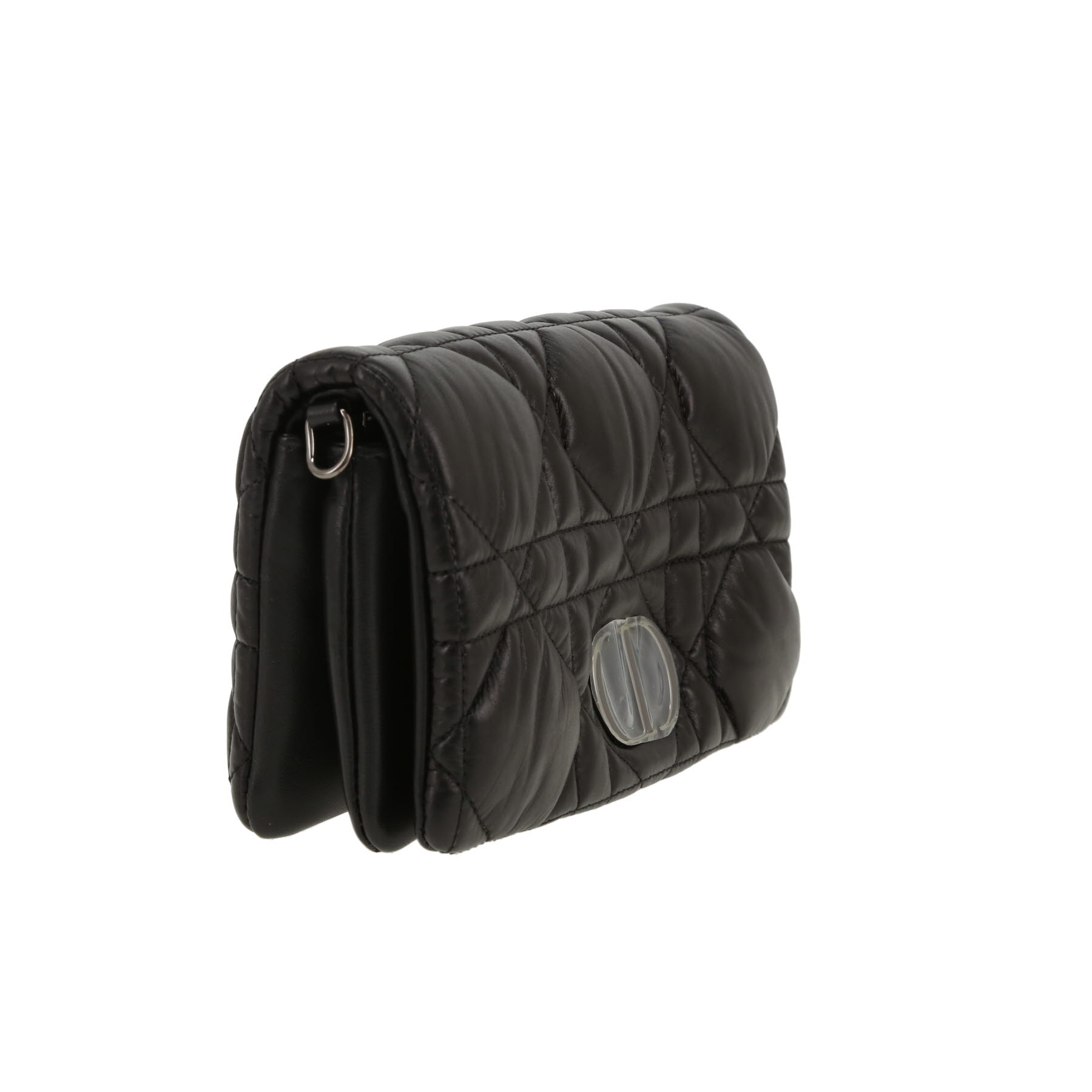 Dior  Caro mini  shoulder bag  in black leather cannage