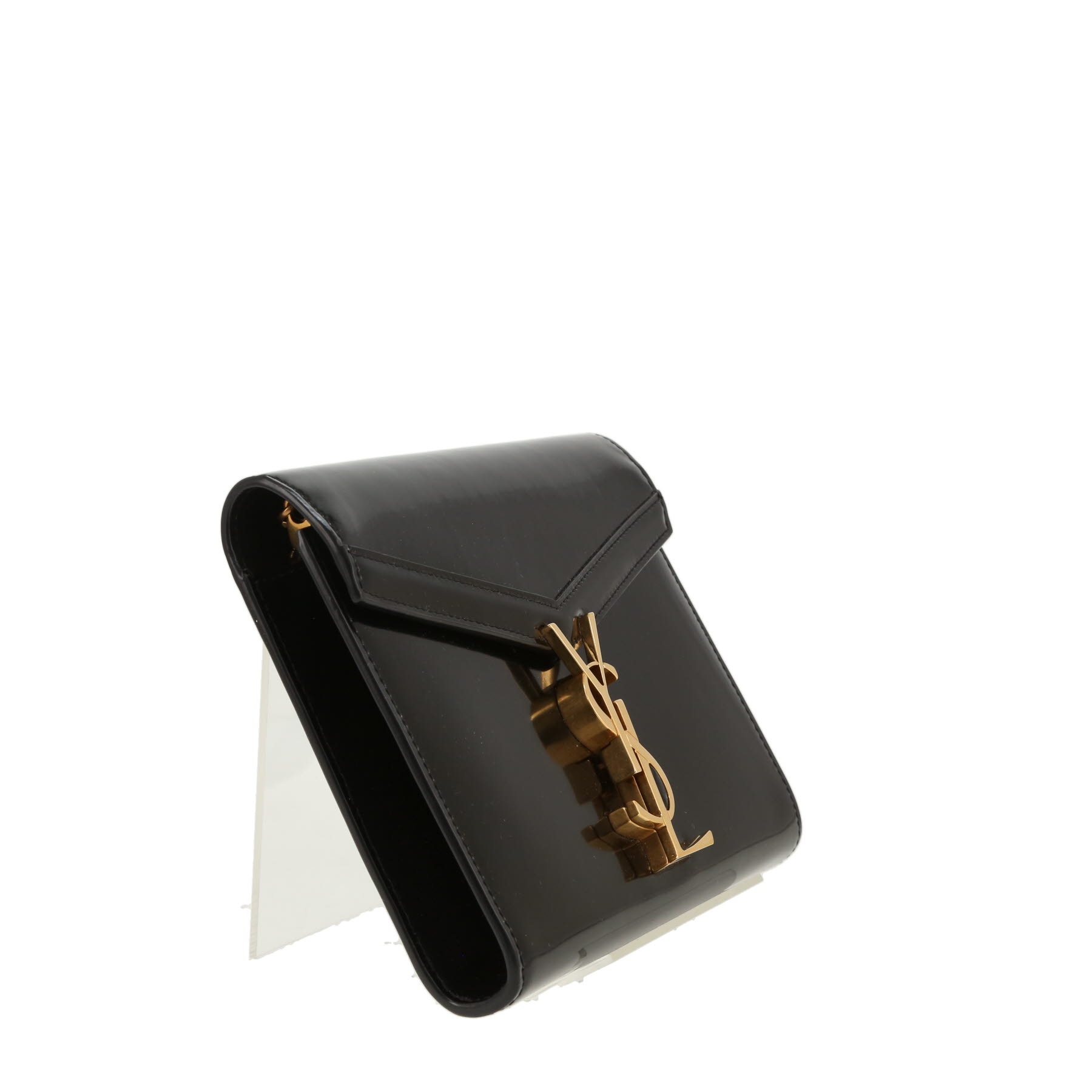 Saint Laurent  Cassandre shoulder bag  in black patent leather