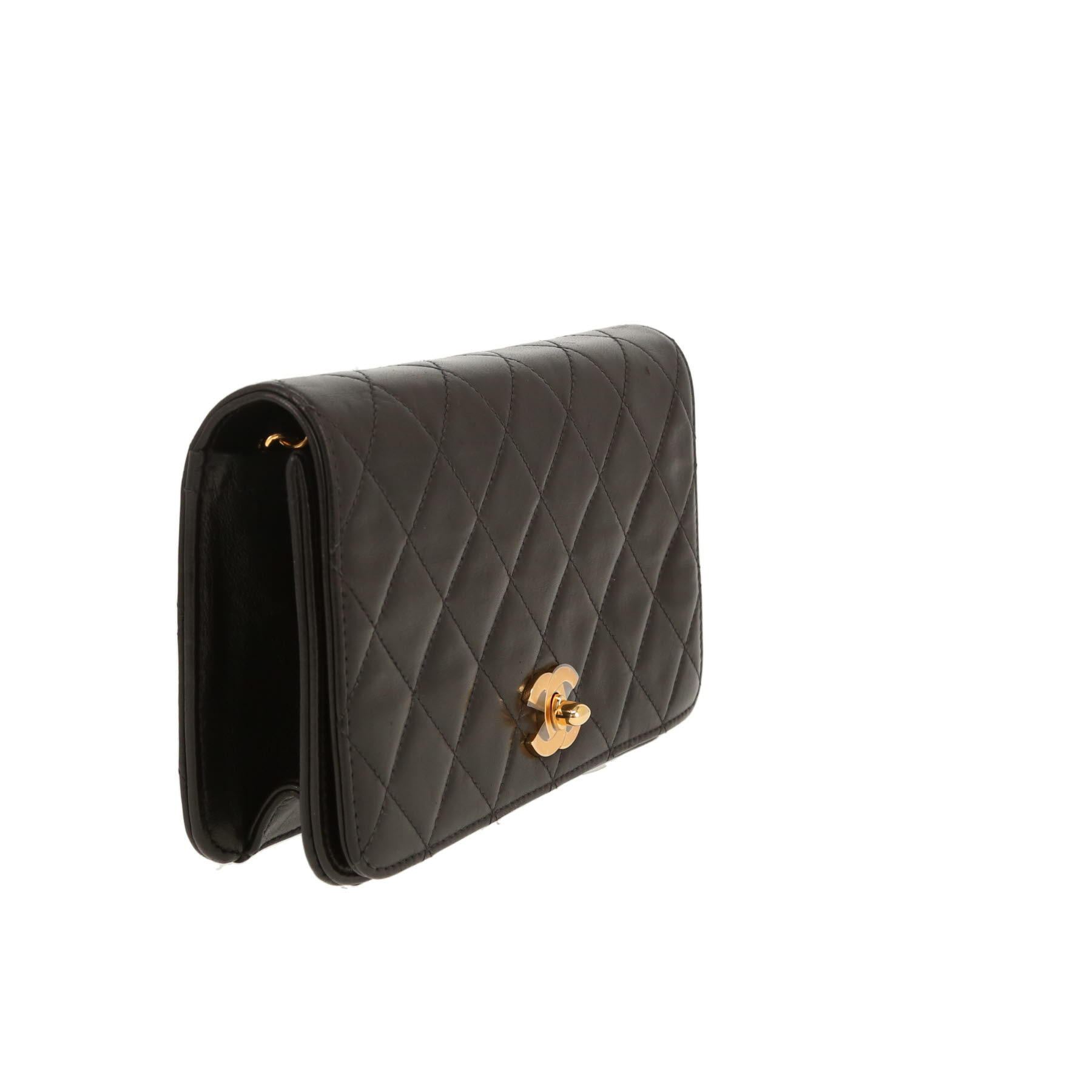 Chanel  Mademoiselle shoulder bag  in black quilted leather