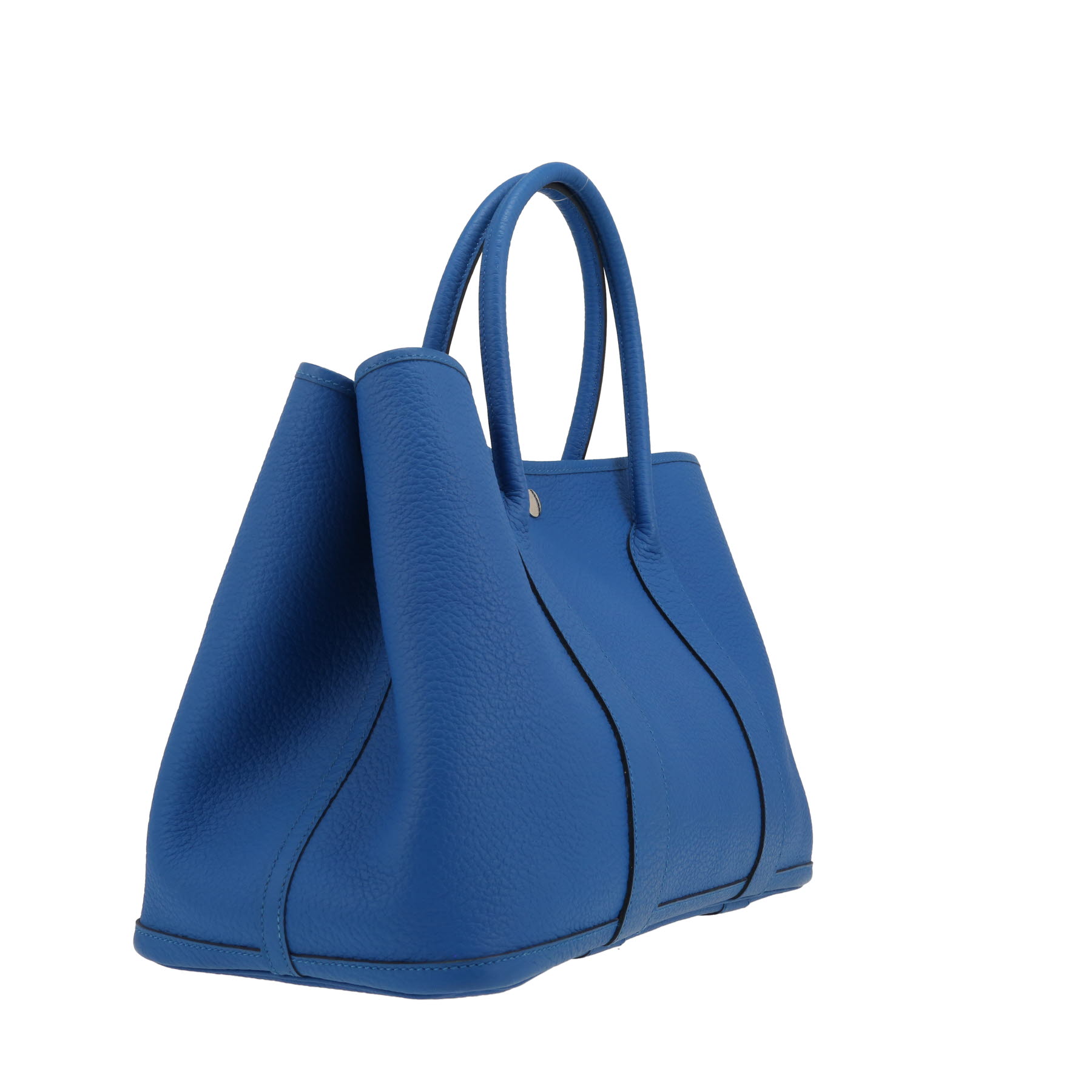 Hermès  Garden shopping bag  in Bleu Zellige togo leather
