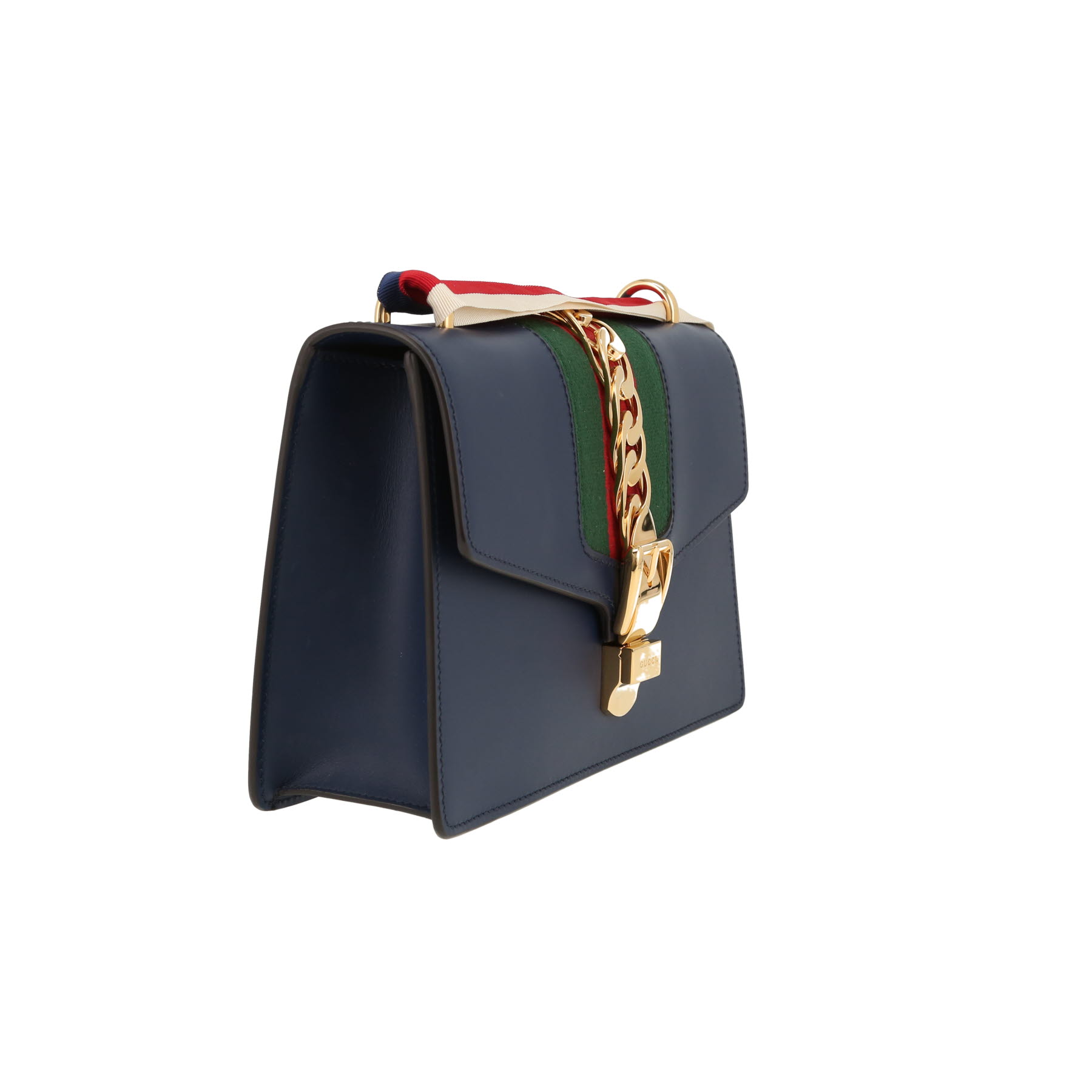 Gucci  Sylvie handbag  in blue leather