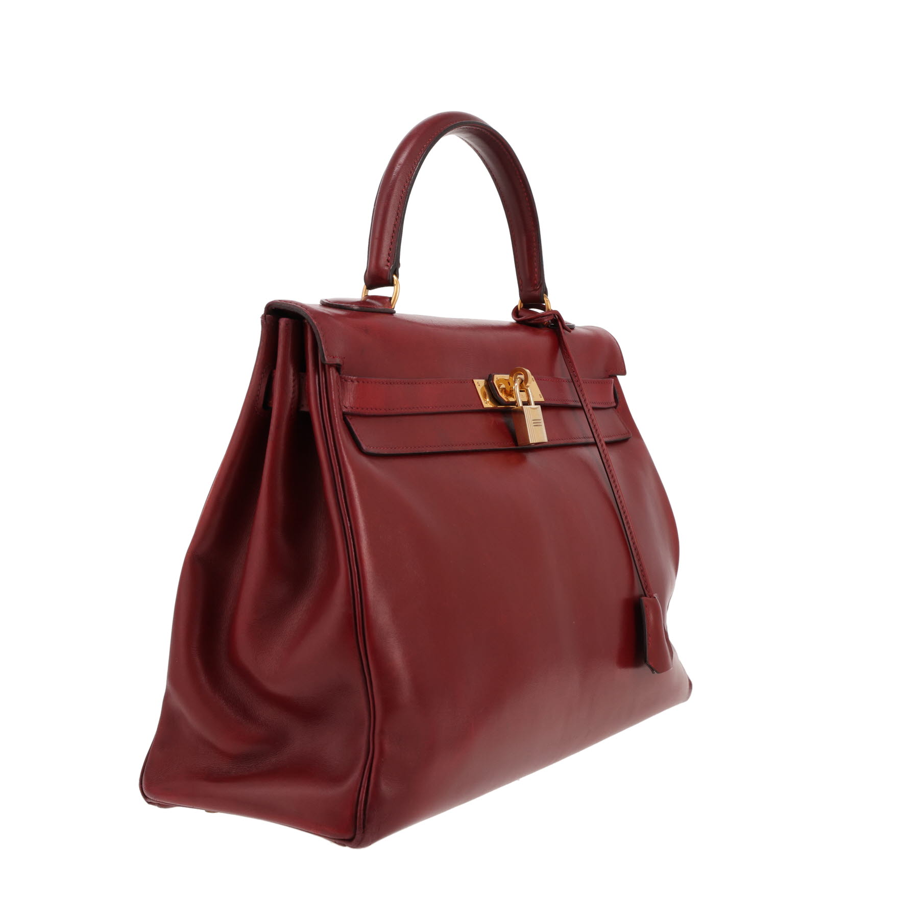 Sac à main Hermès  Kelly 35 cm en cuir box rouge H