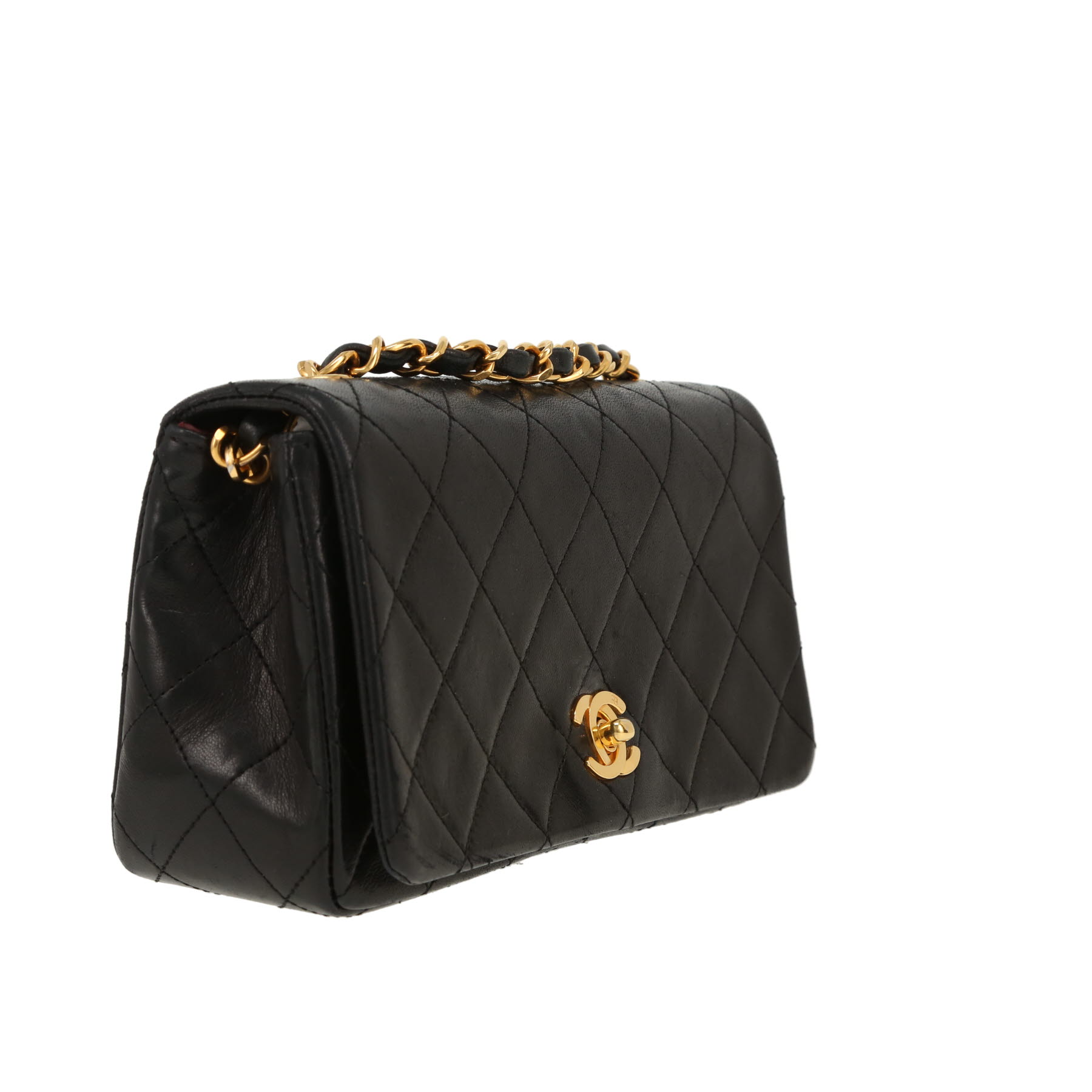 Chanel  Mademoiselle shoulder bag  in black quilted leather