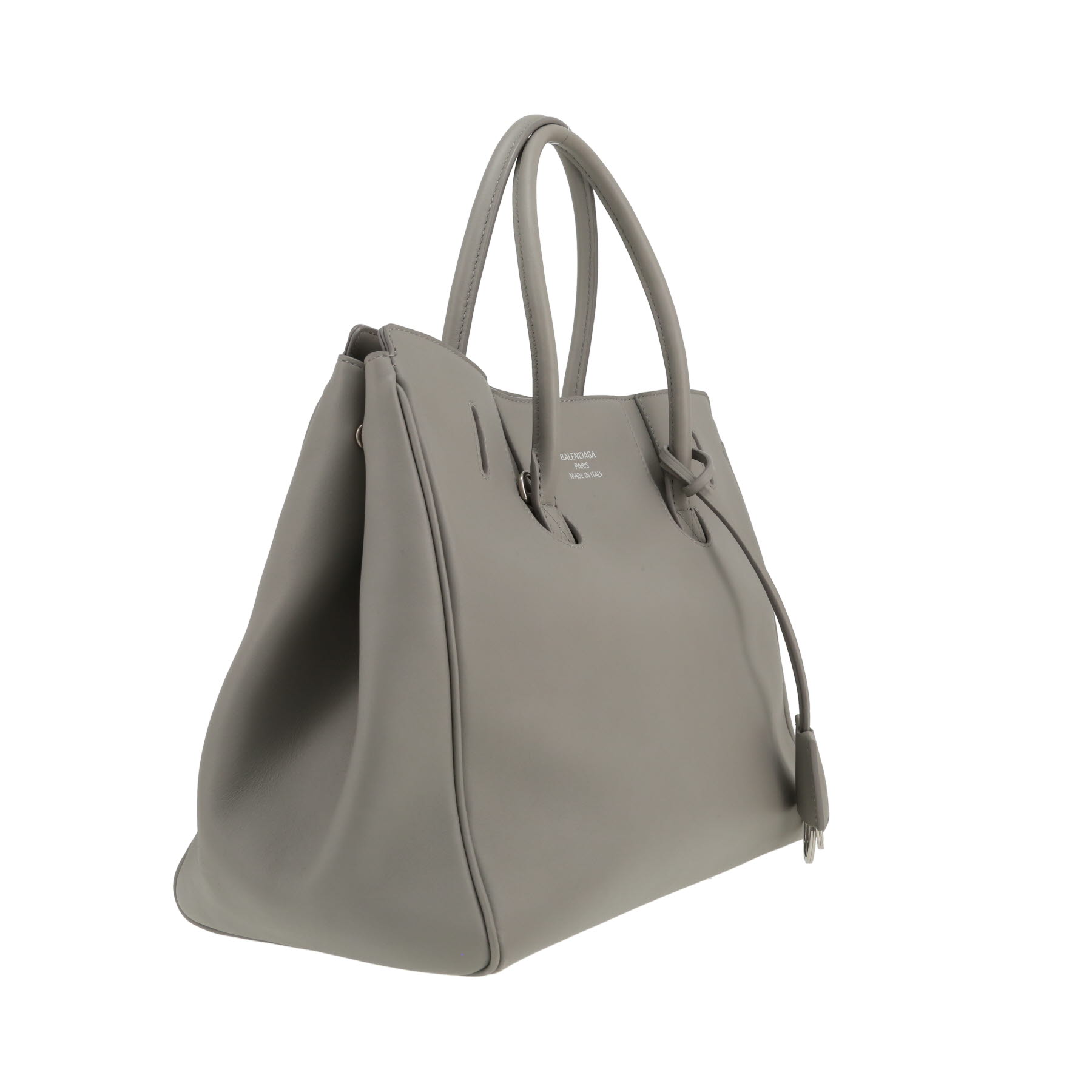 Balenciaga  Carry All Hampton small model  handbag  in grey leather