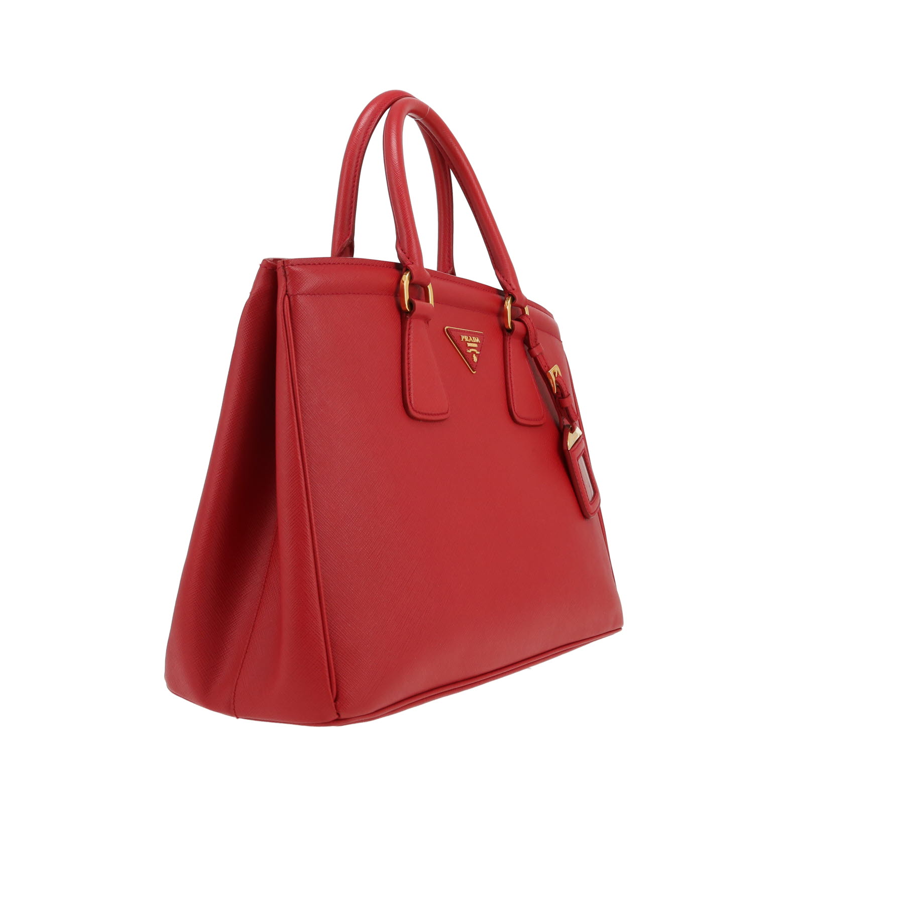 Prada  Lux Tote handbag  in red leather saffiano