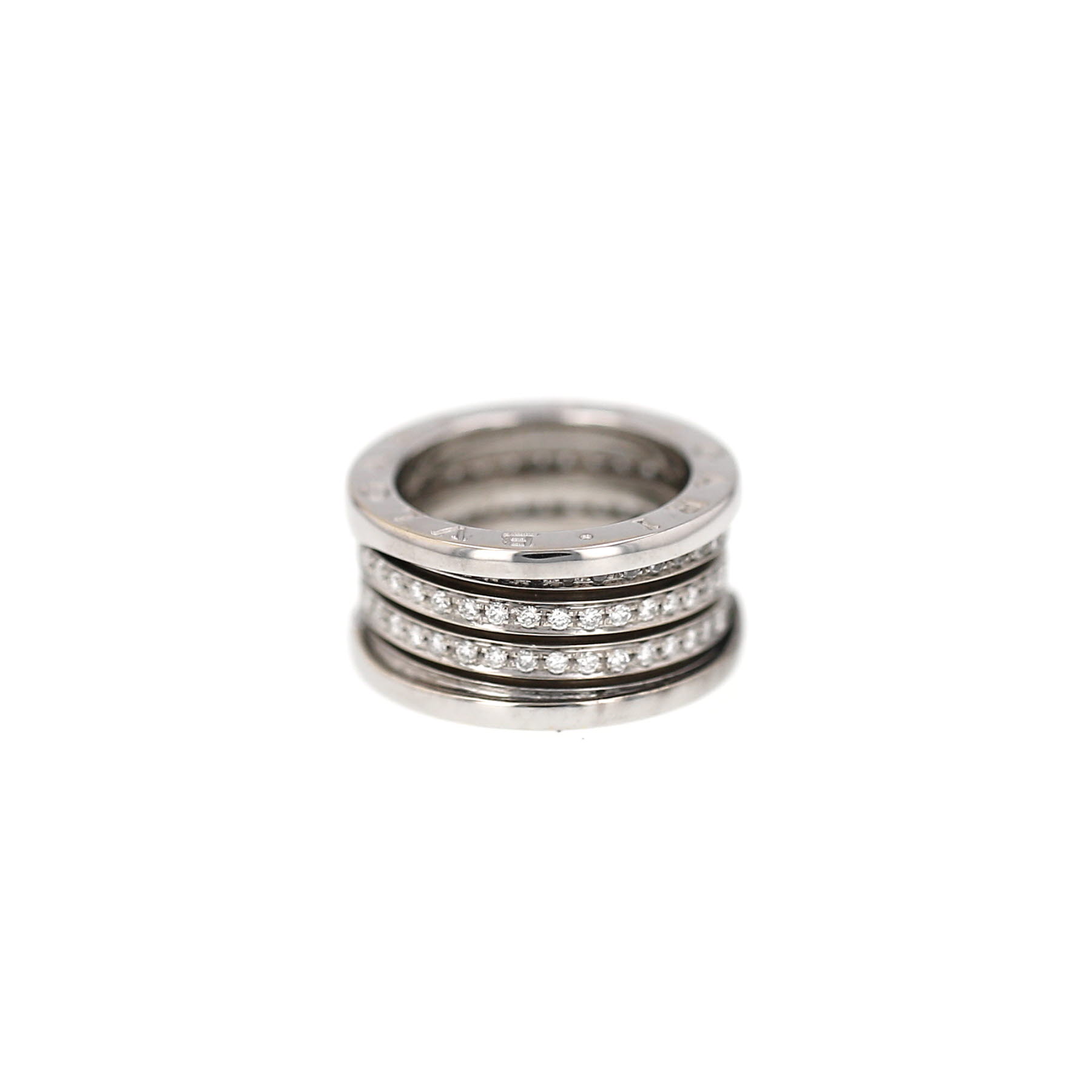 Bulgari B.Zero1 large model ring in white gold and diamonds