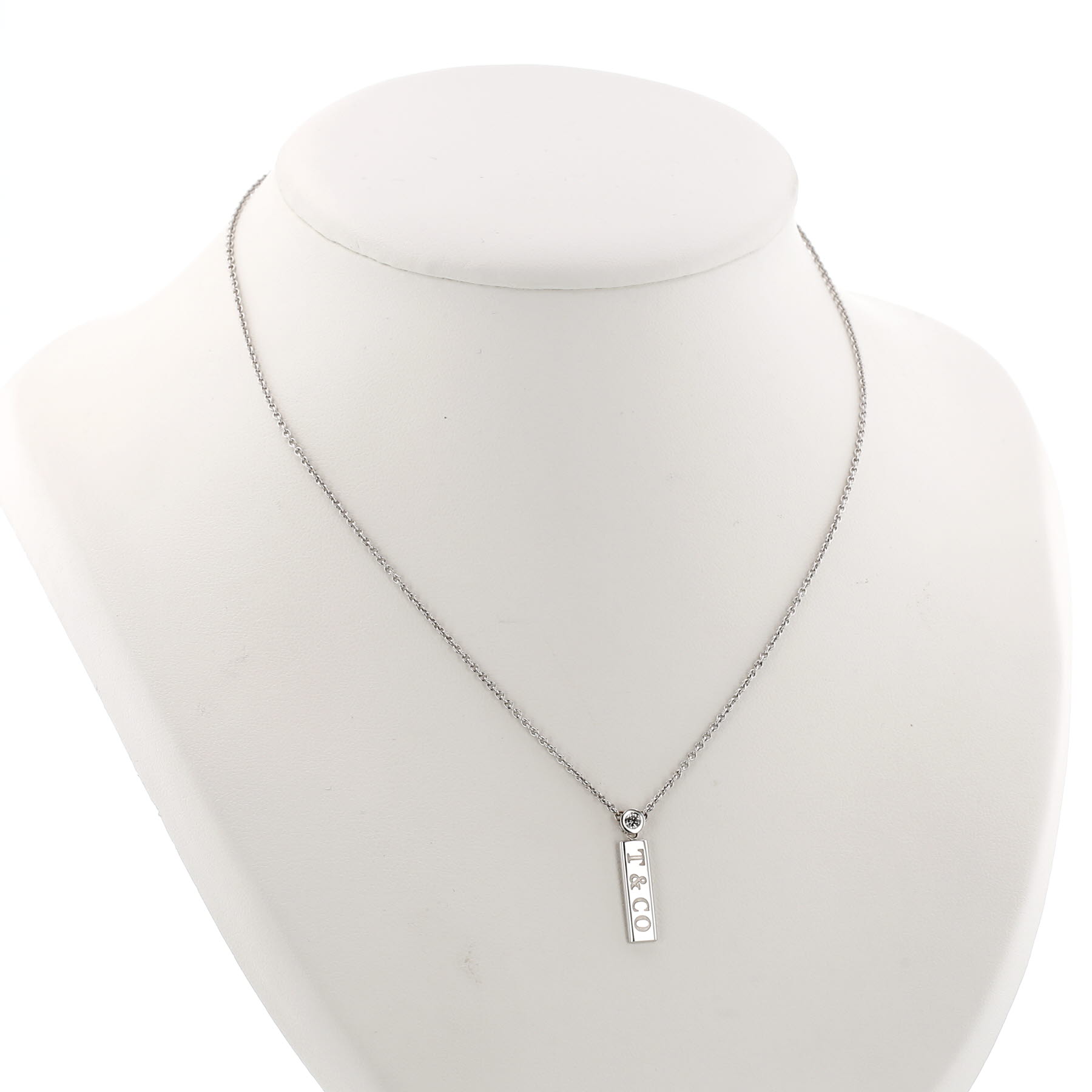 Collier Tiffany & Co 1837 en or blanc et diamant