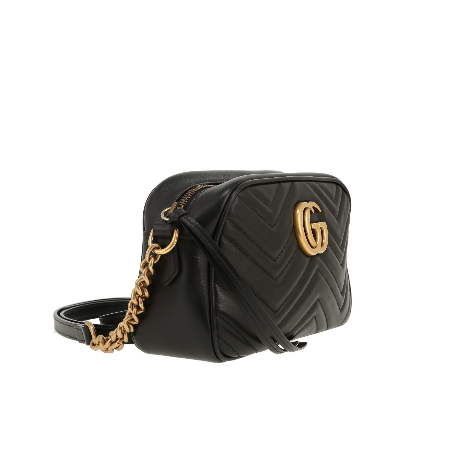 Gucci  GG Marmont Camera shoulder bag  in black quilted leather