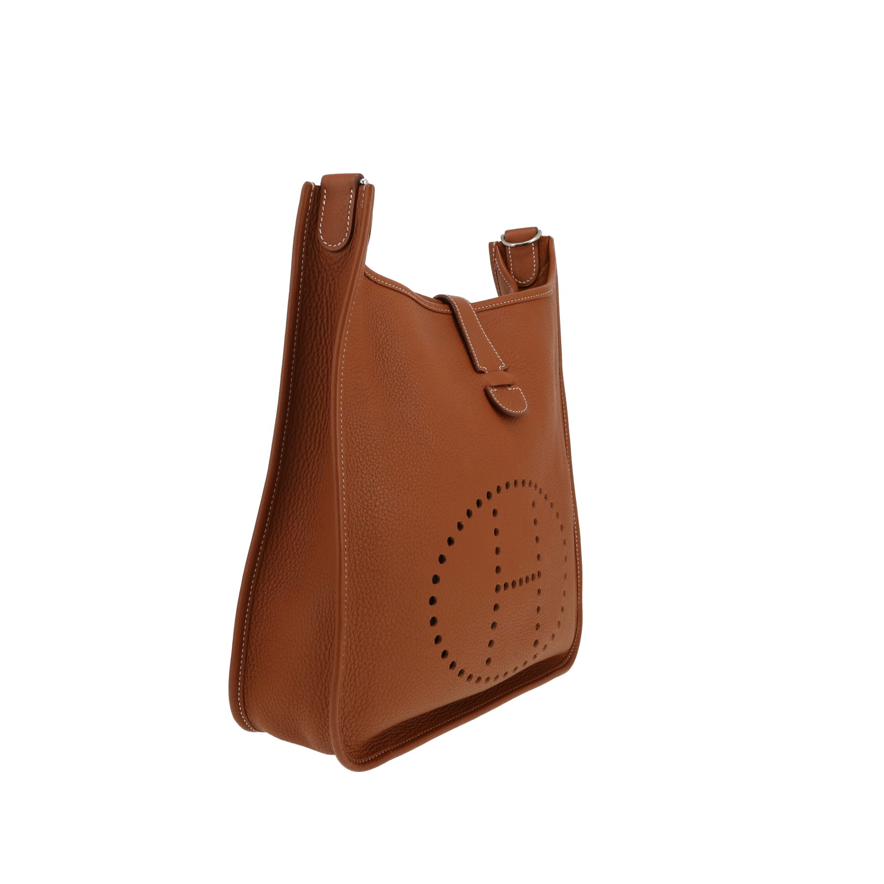 Sac bandoulière Hermès  Evelyne 33 cm en cuir taurillon clémence gold