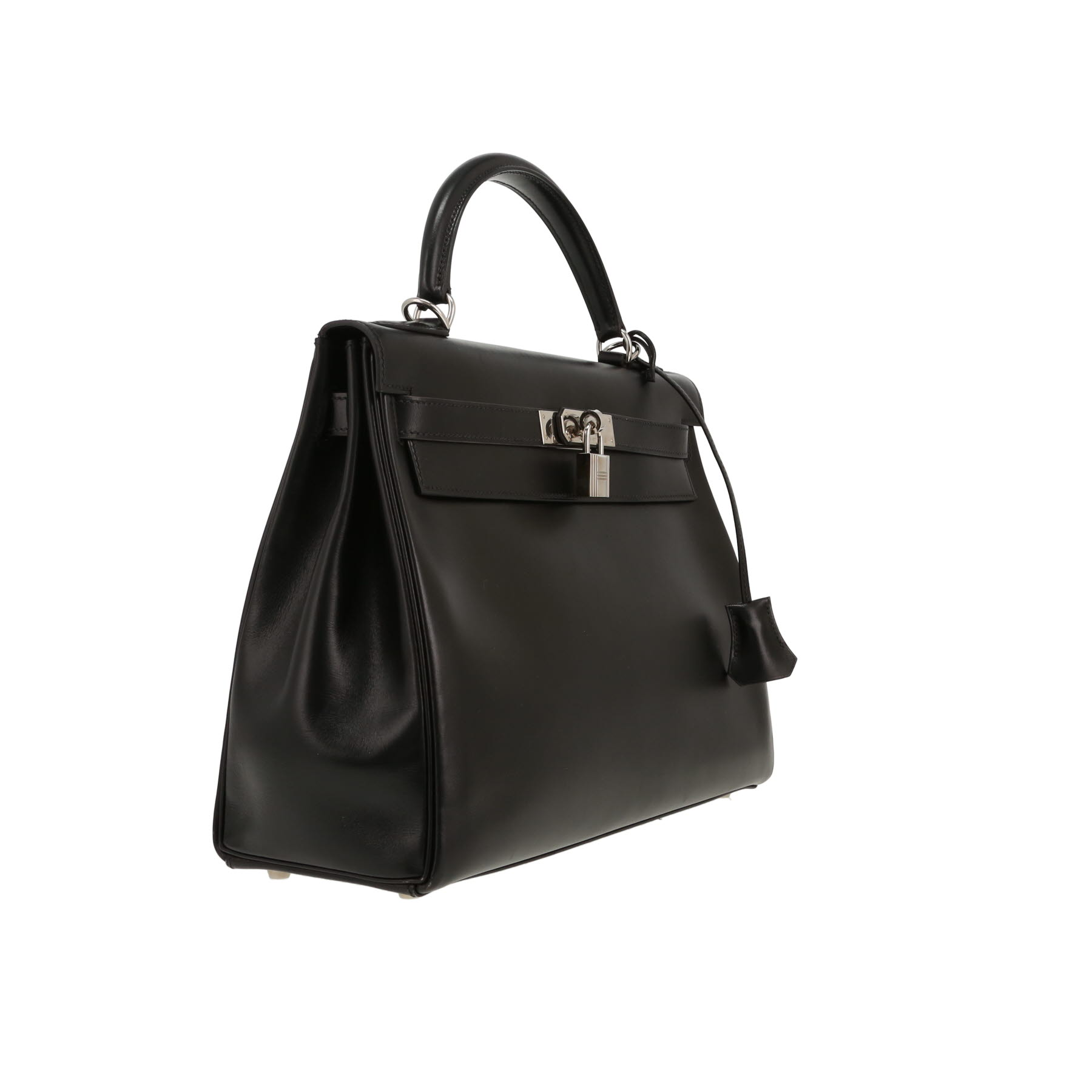 Hermès  Kelly 32 cm handbag  in black box leather