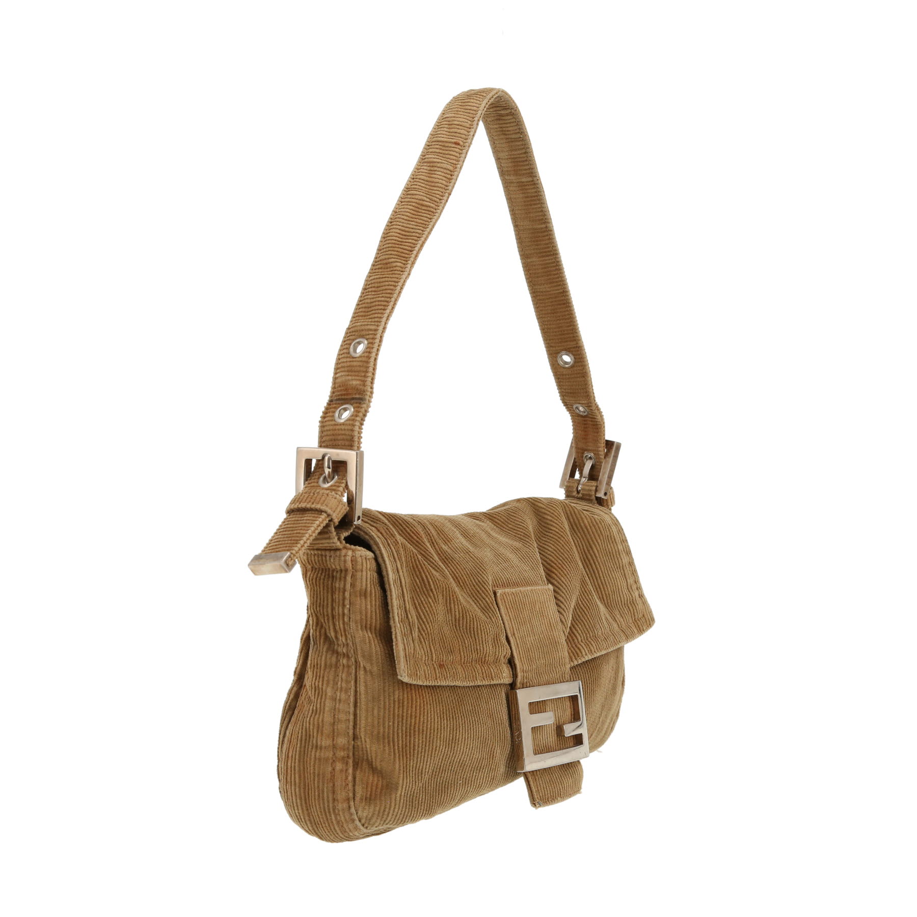 Fendi  Baguette handbag  in brown canvas