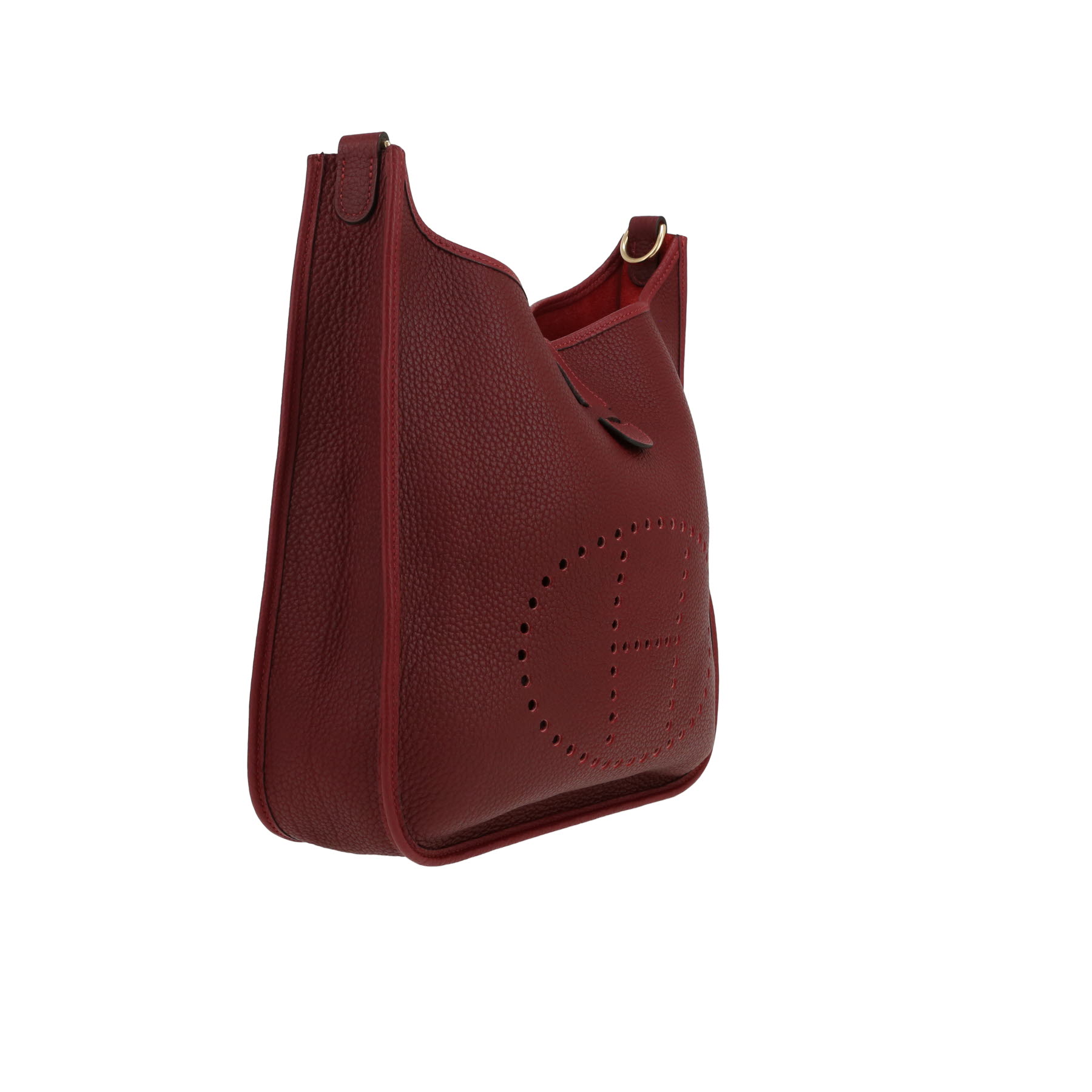 Borsa a tracolla Hermès  Evelyne in pelle Ardenne rosso H
