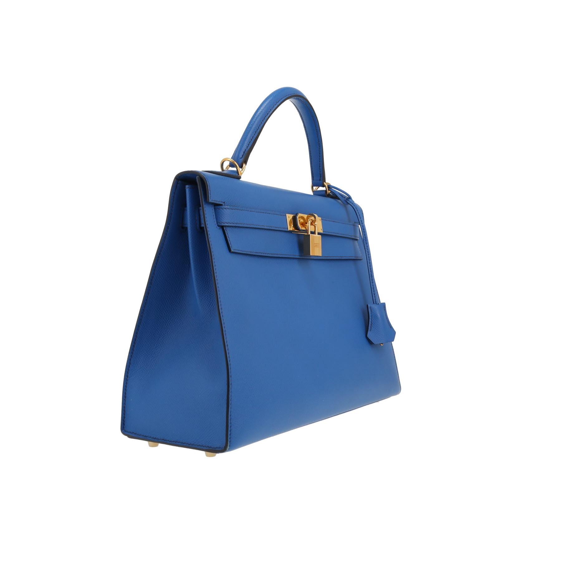 Sac à main Hermès  Kelly 32 cm en cuir epsom bleu