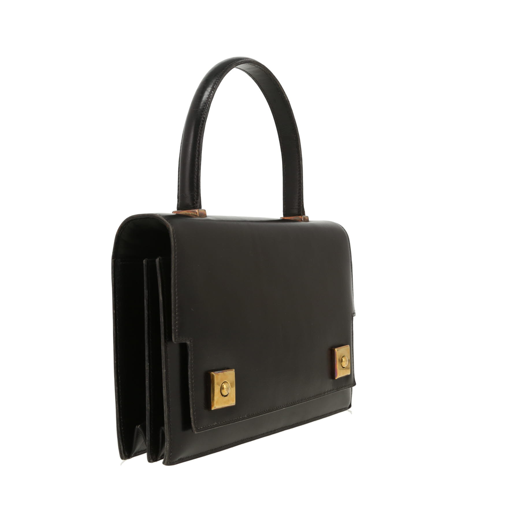 Hermès  Piano handbag  in black box leather