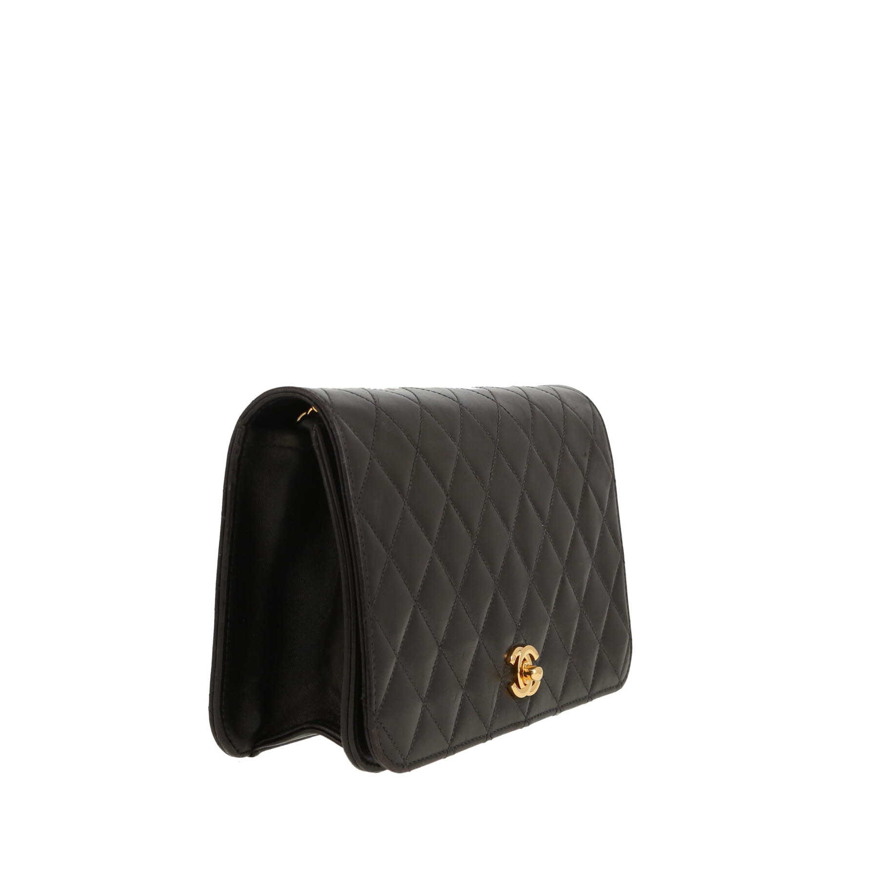 Bolso de mano Chanel  Mademoiselle en cuero acolchado negro