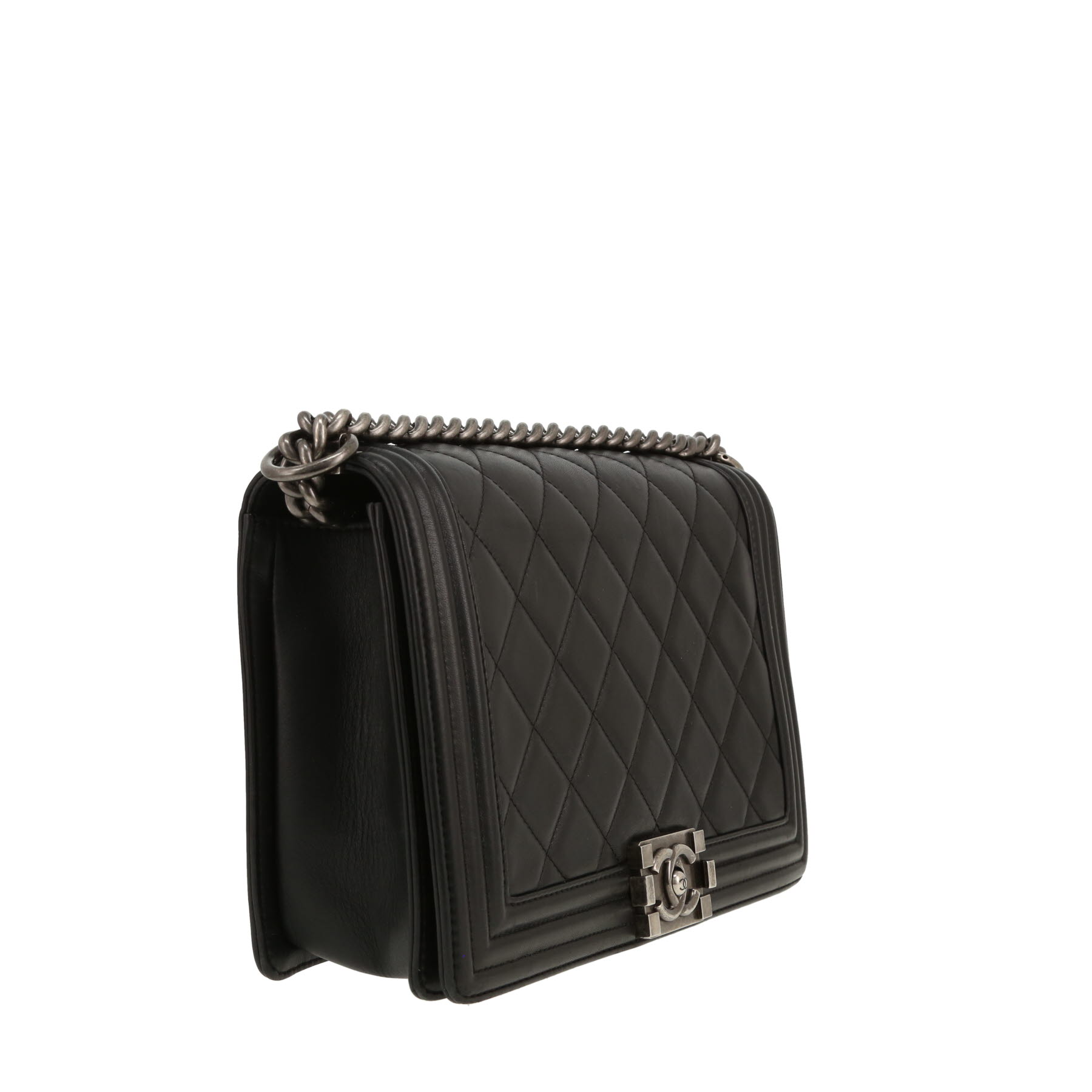 Borsa a tracolla Chanel  Boy in pelle trapuntata nera