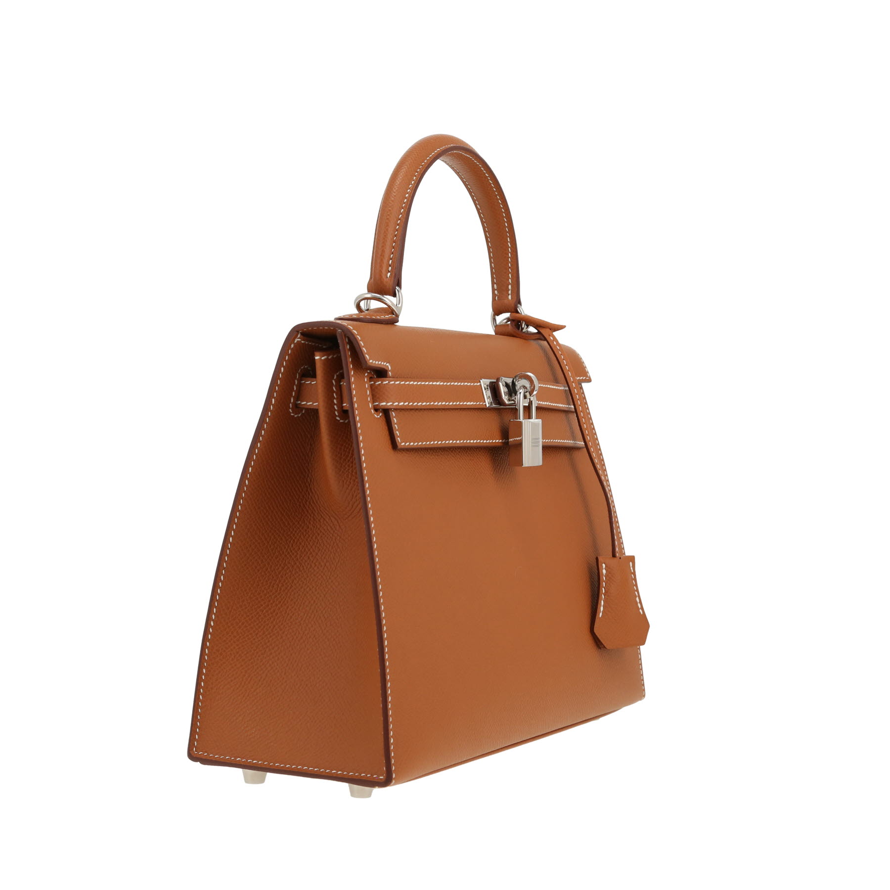 Sac à main Hermès  Kelly 25 cm en cuir epsom gold