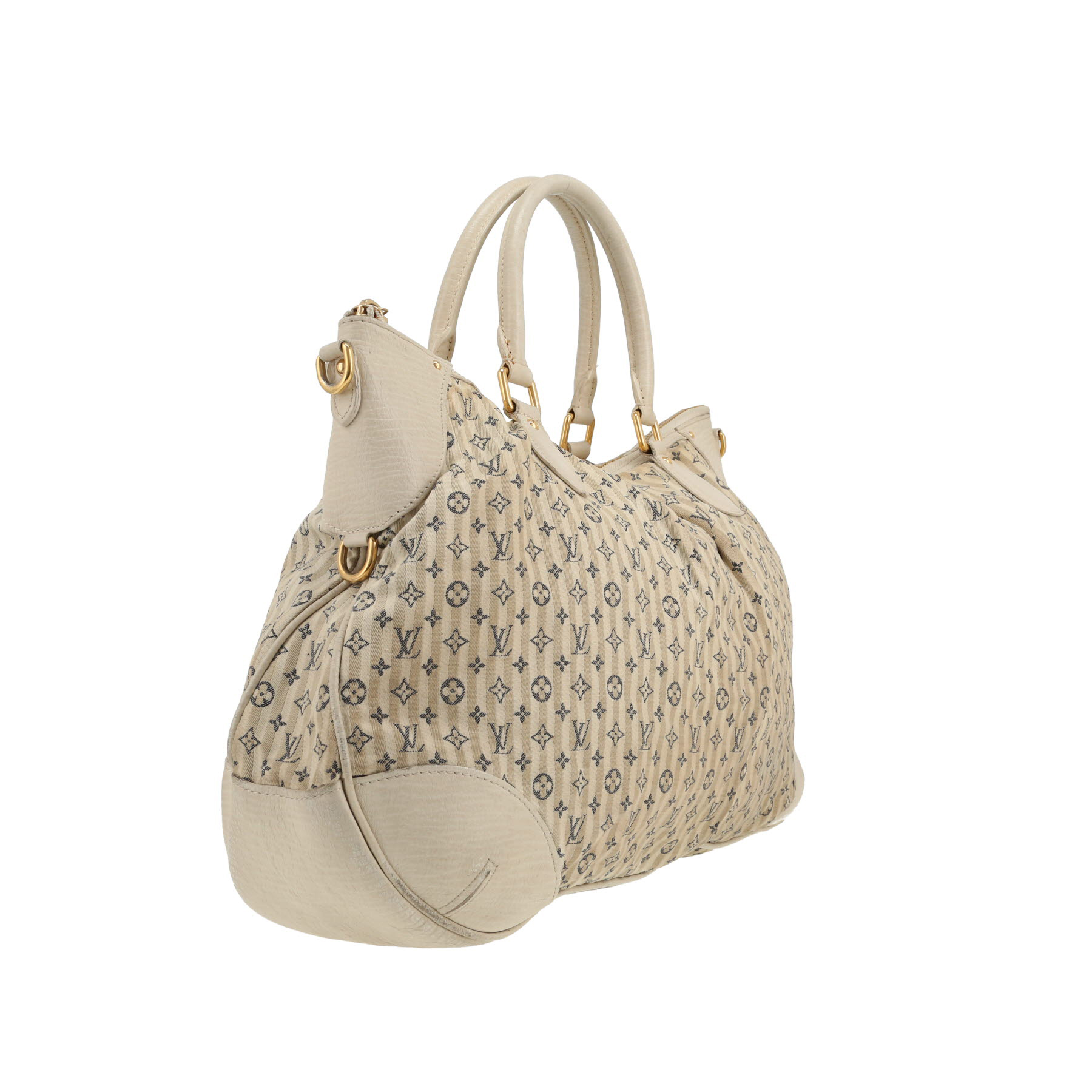 Louis Vuitton  Mini lin Croisette handbag  in ecru monogram canvas  and white leather