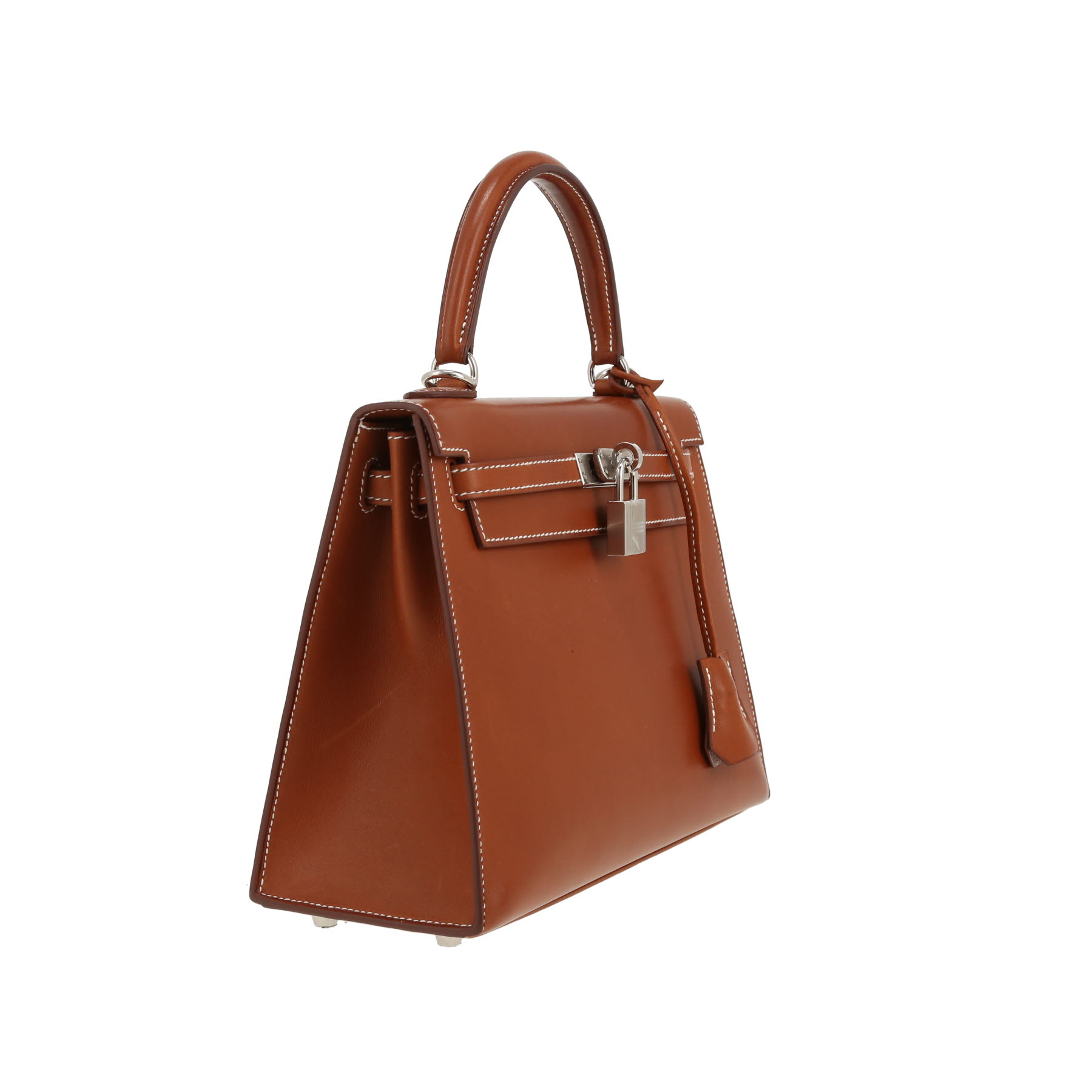Hermès  Kelly 25 cm handbag  in fawn Barenia leather