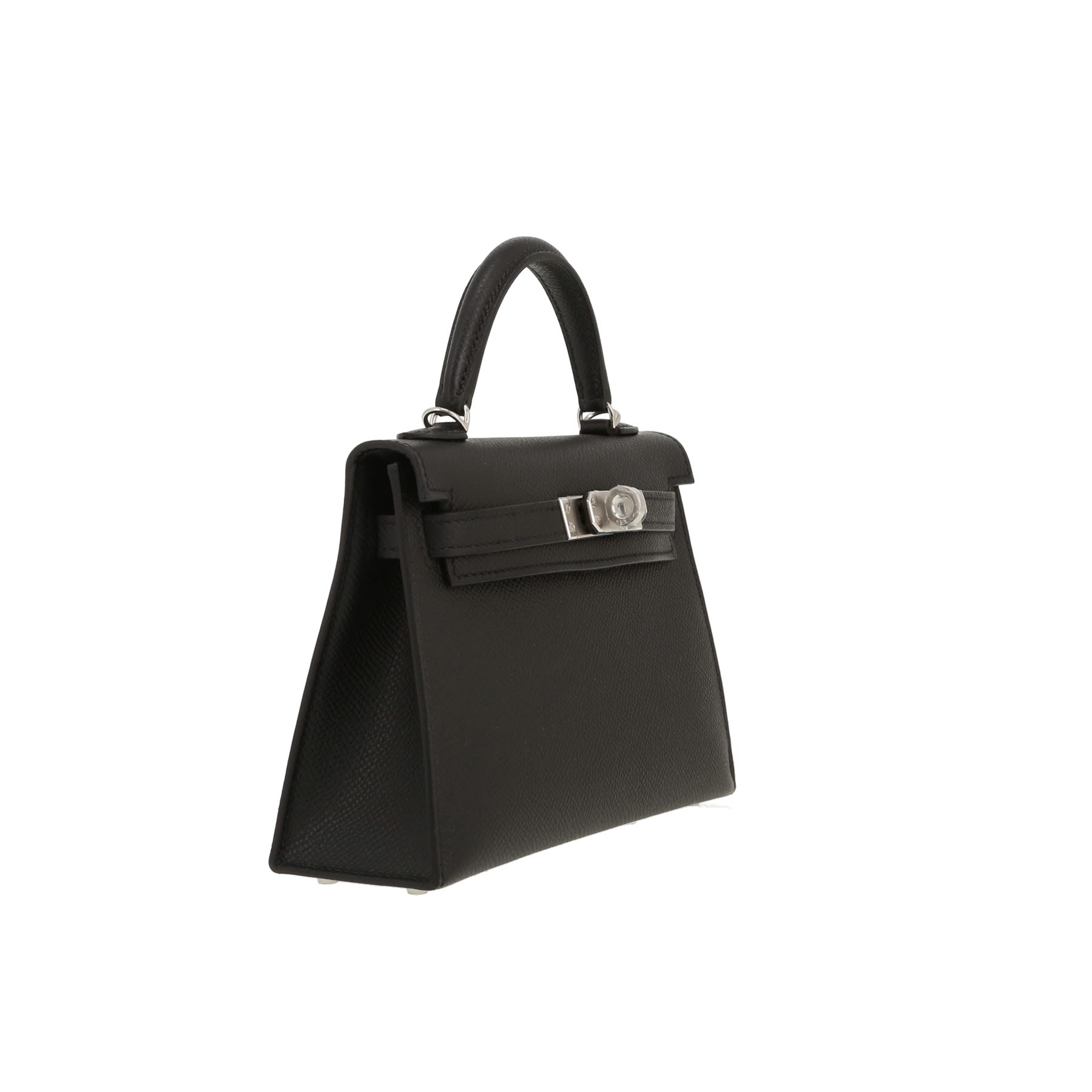 Bolso de mano Hermès  Kelly 20 cm en cuero epsom negro