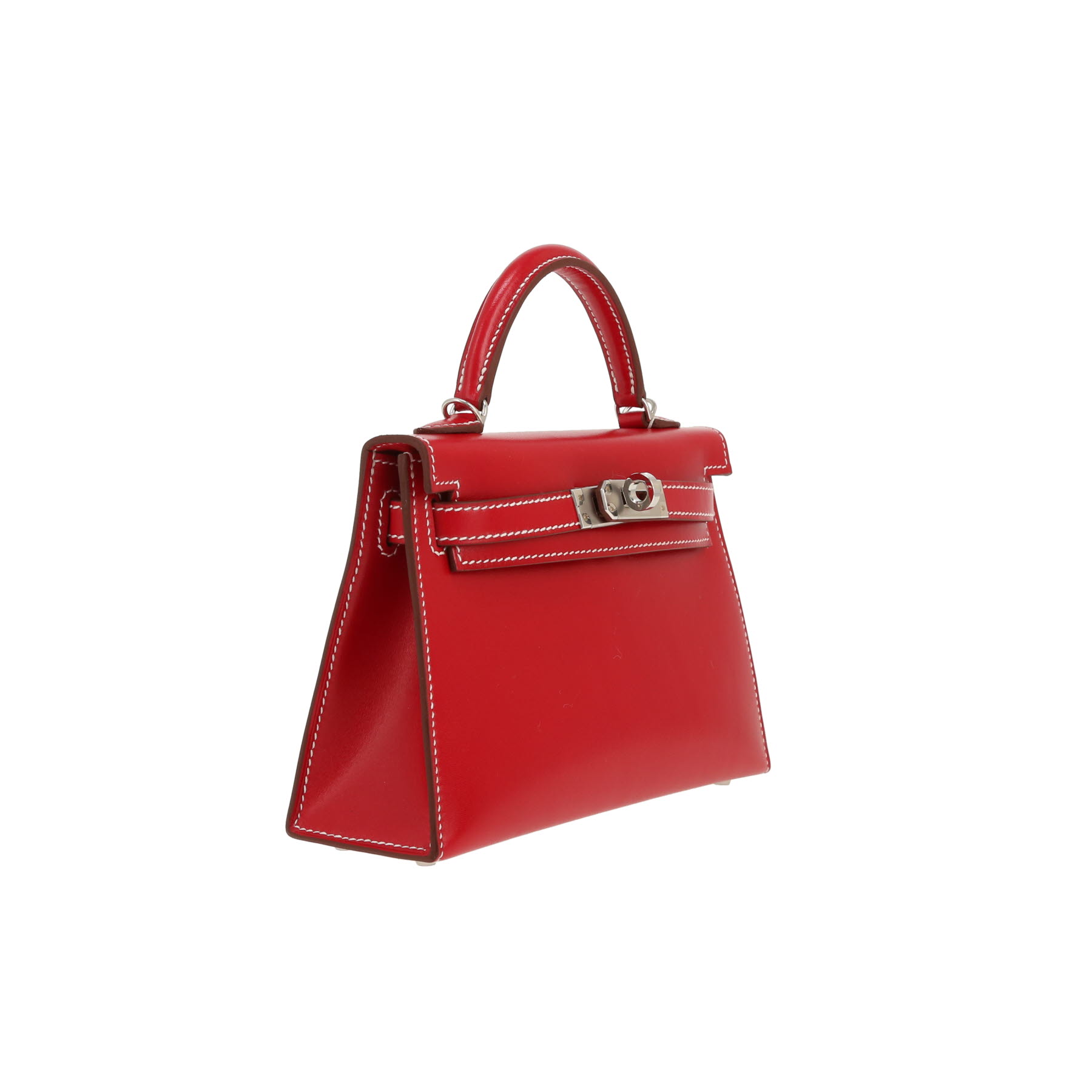 Bolso de mano Hermès  Kelly 20 cm en cuero box rojo Piment