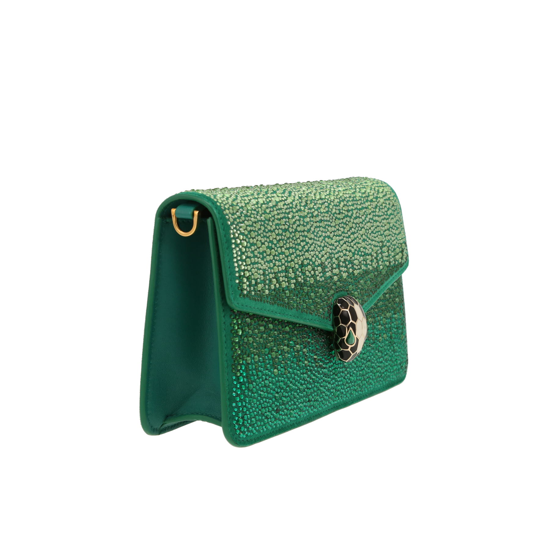 Bolso para llevar al hombro Bulgari  East West en cuero verde