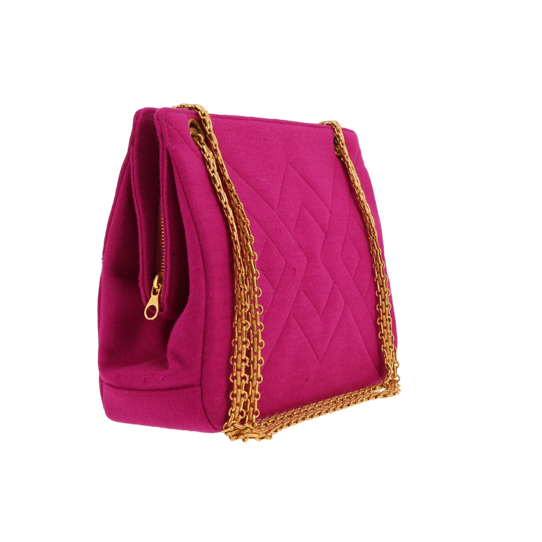 Bolso de mano Chanel  Vintage en tejido jersey rosa