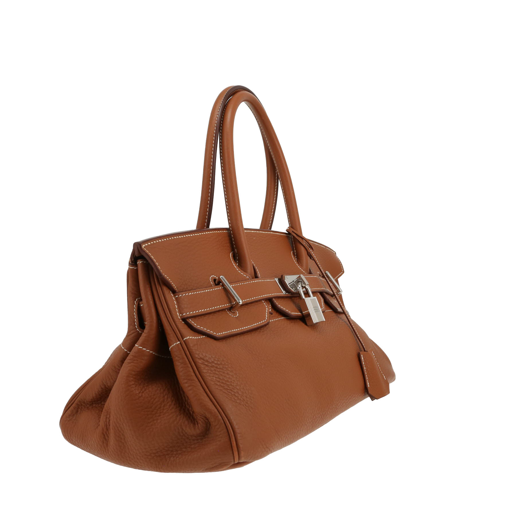 Hermès  Birkin Shoulder bag worn on the shoulder or carried in the hand  in gold togo leather