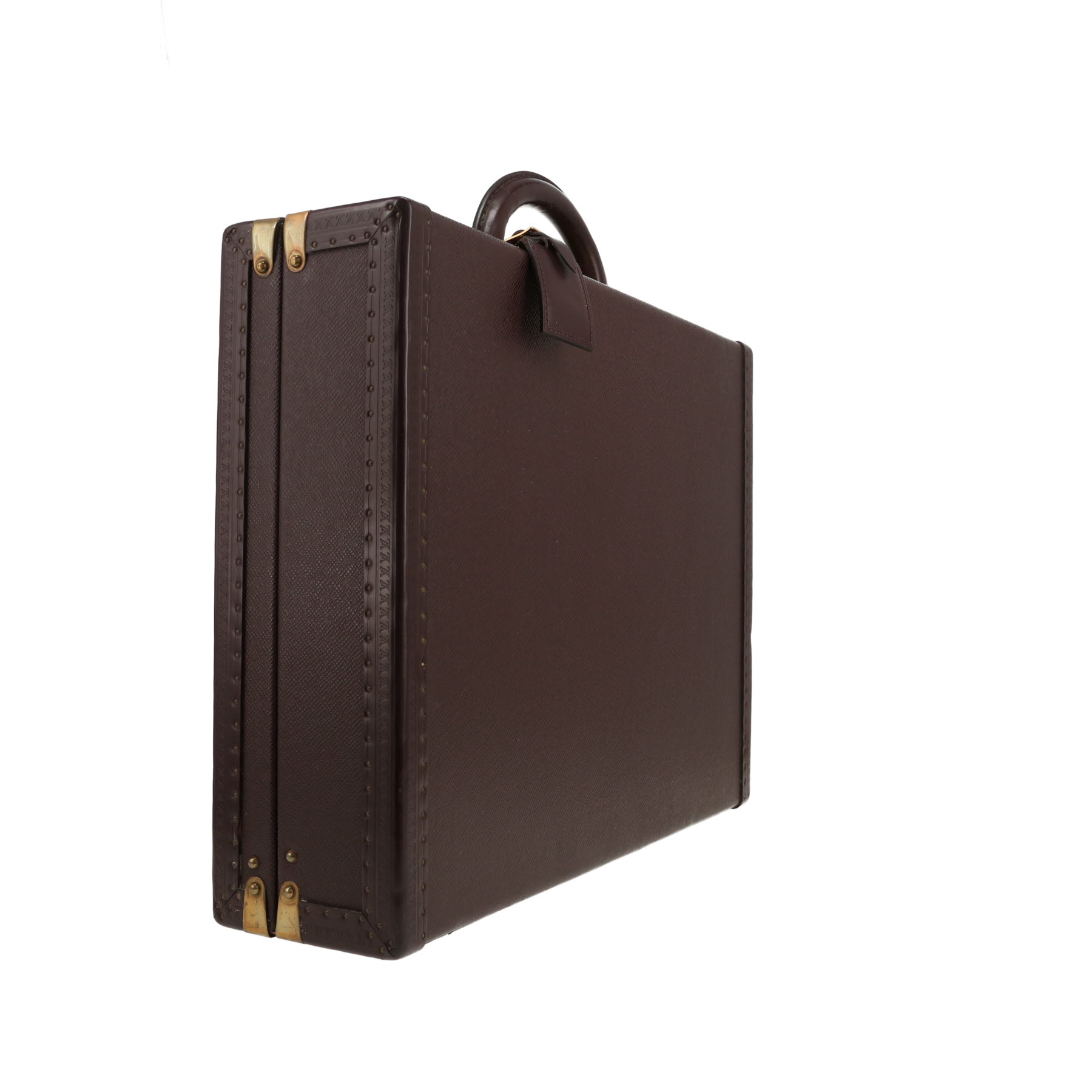 Valigia Louis Vuitton  President in pelle taiga marrone