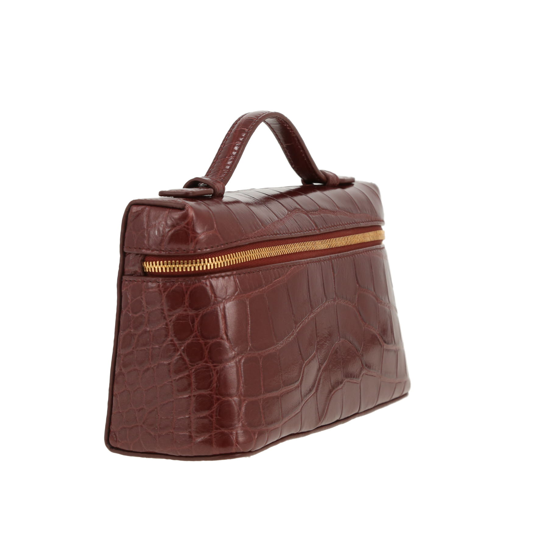 Loro Piana  Extra Pocket L19 shoulder bag  in burgundy alligator