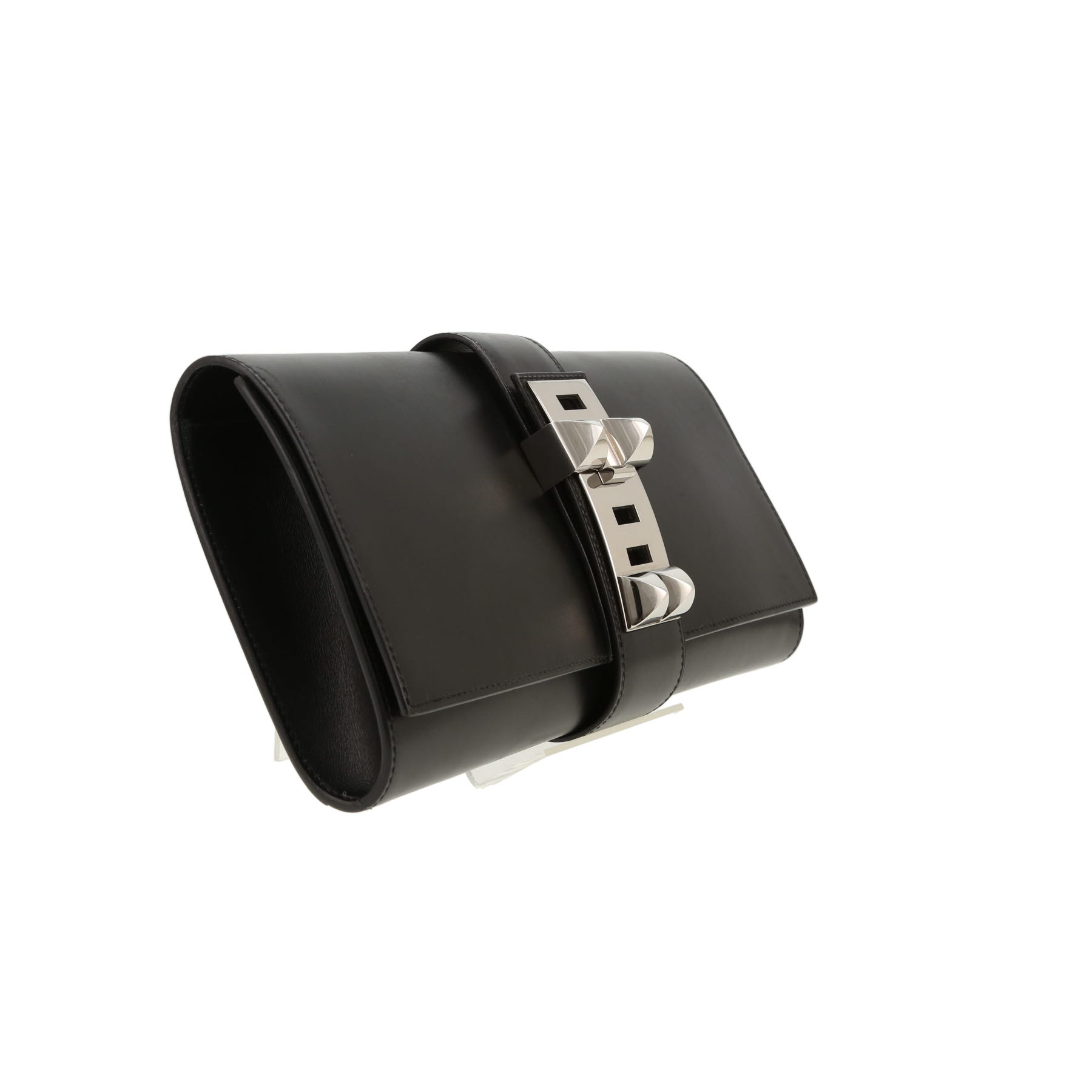 Hermès  Médor Pocket Hand pouch  in black box leather