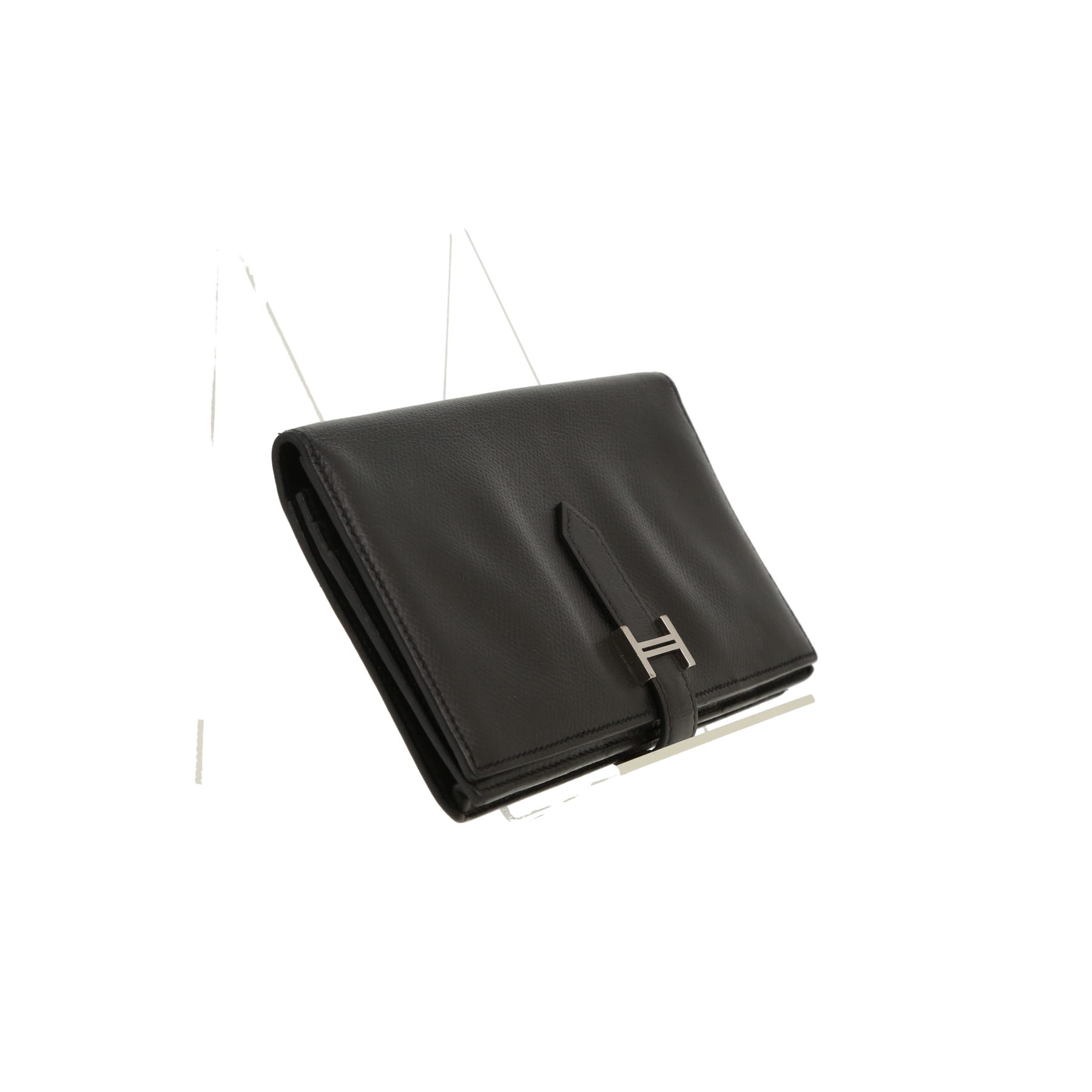 Portefeuille Hermès  Bearn en cuir epsom noir