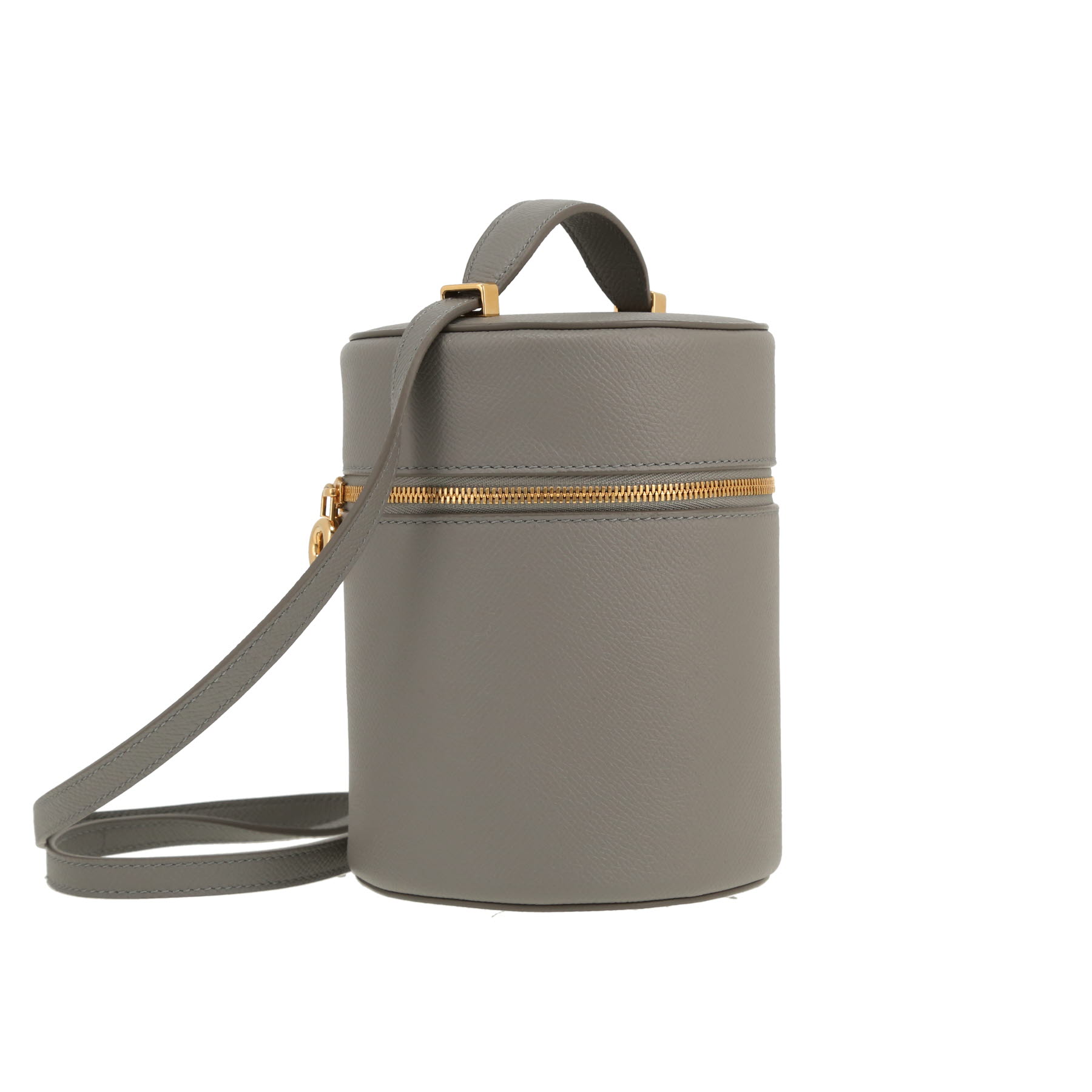 Loro Piana  Extra Case handbag  in grey grained leather