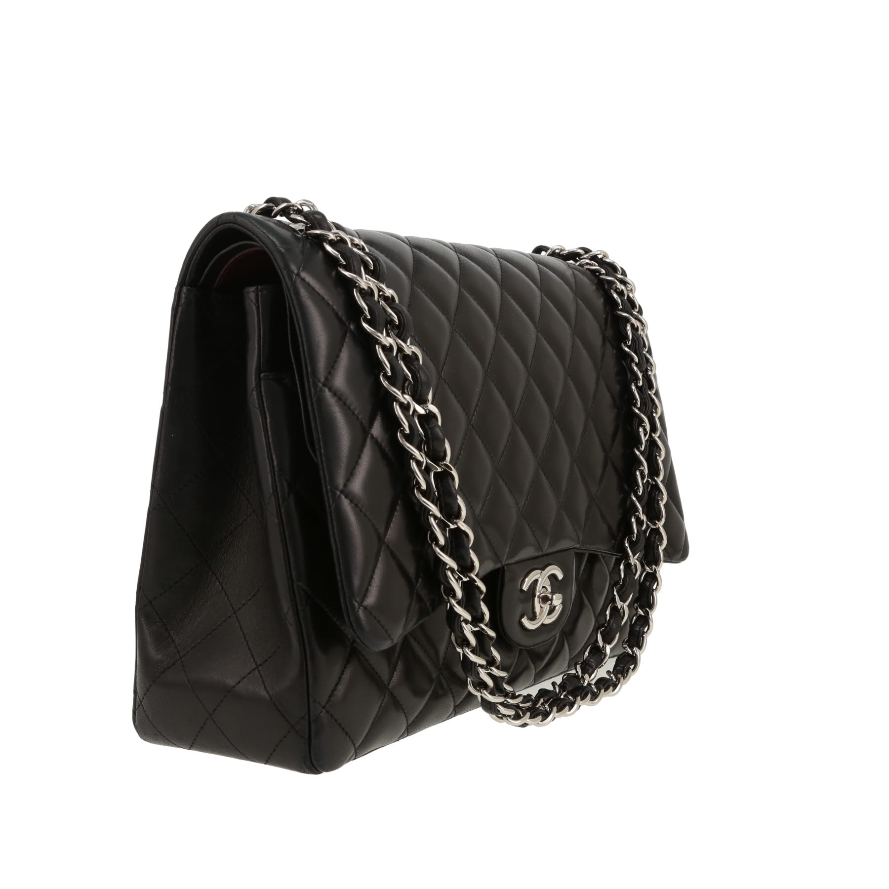Sac bandoulière Chanel  Timeless Maxi Jumbo en cuir matelassé noir