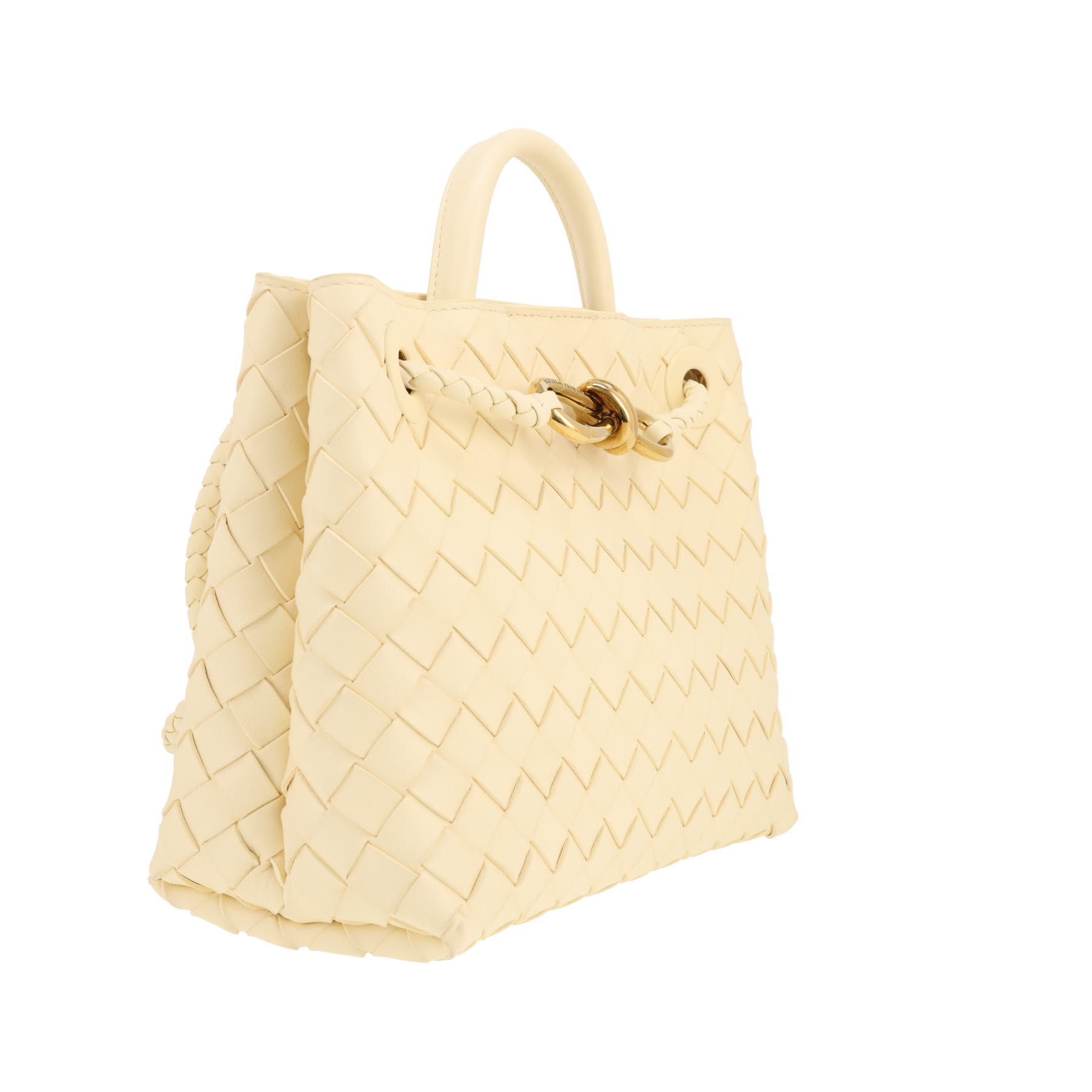 Bottega Veneta  Andiamo shoulder bag  in yellow intrecciato leather
