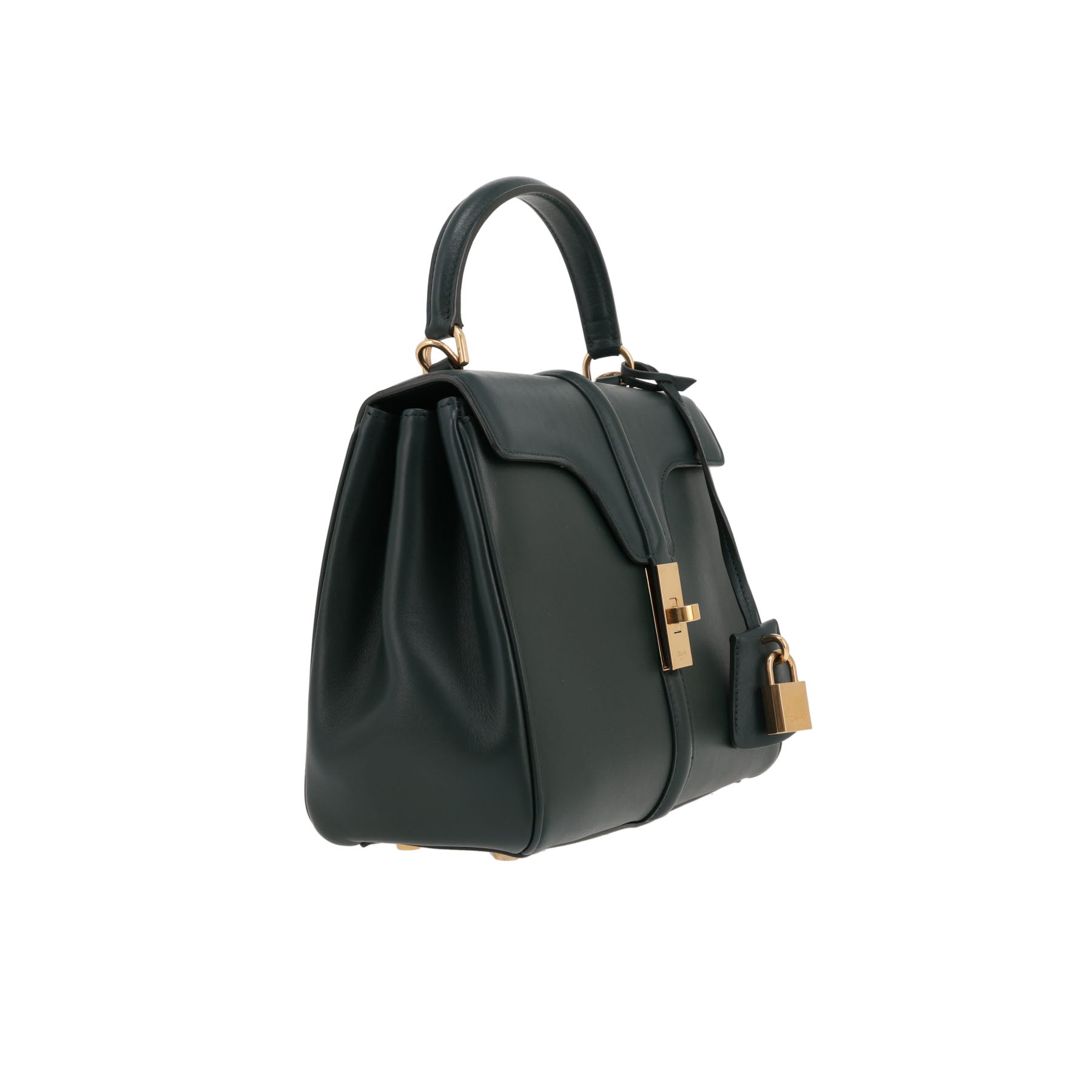 Sac bandoulière Celine  16 en cuir vert