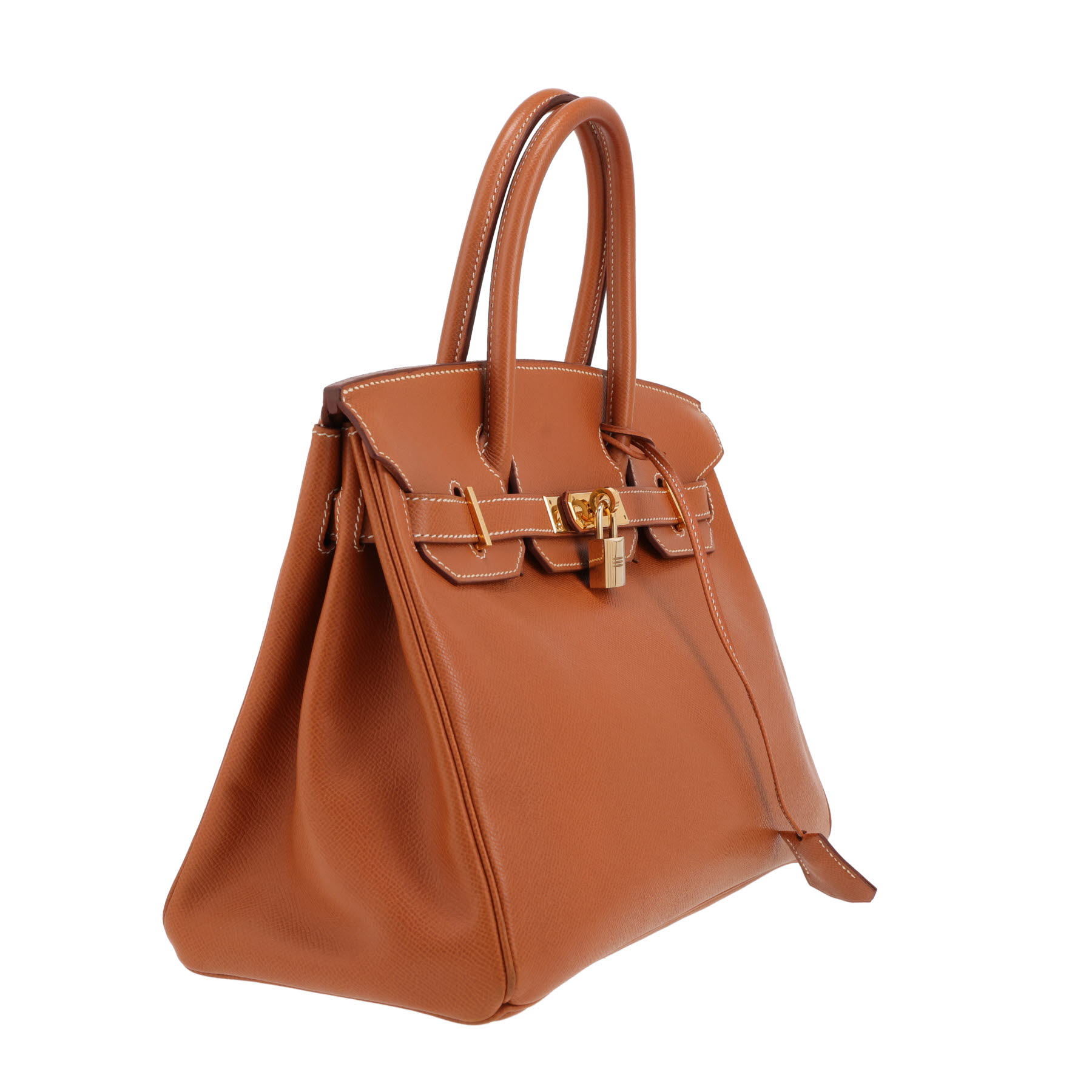 Borsa Hermès Birkin da 30 cm in pelle Courchevel Gold