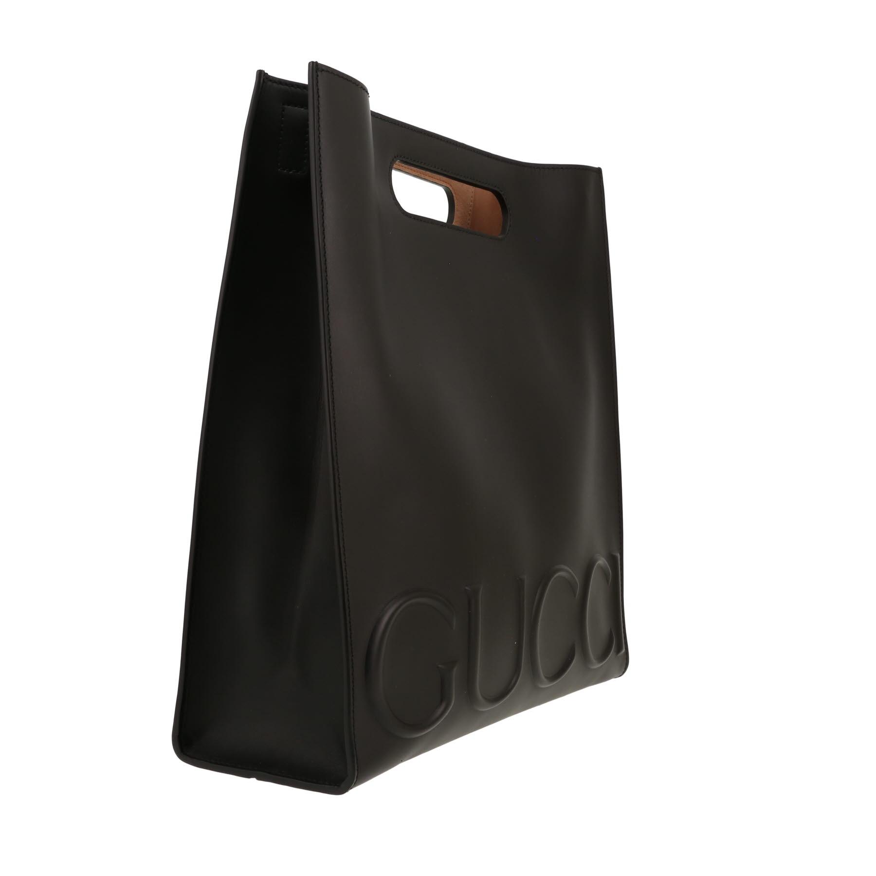 Gucci   handbag  in black leather