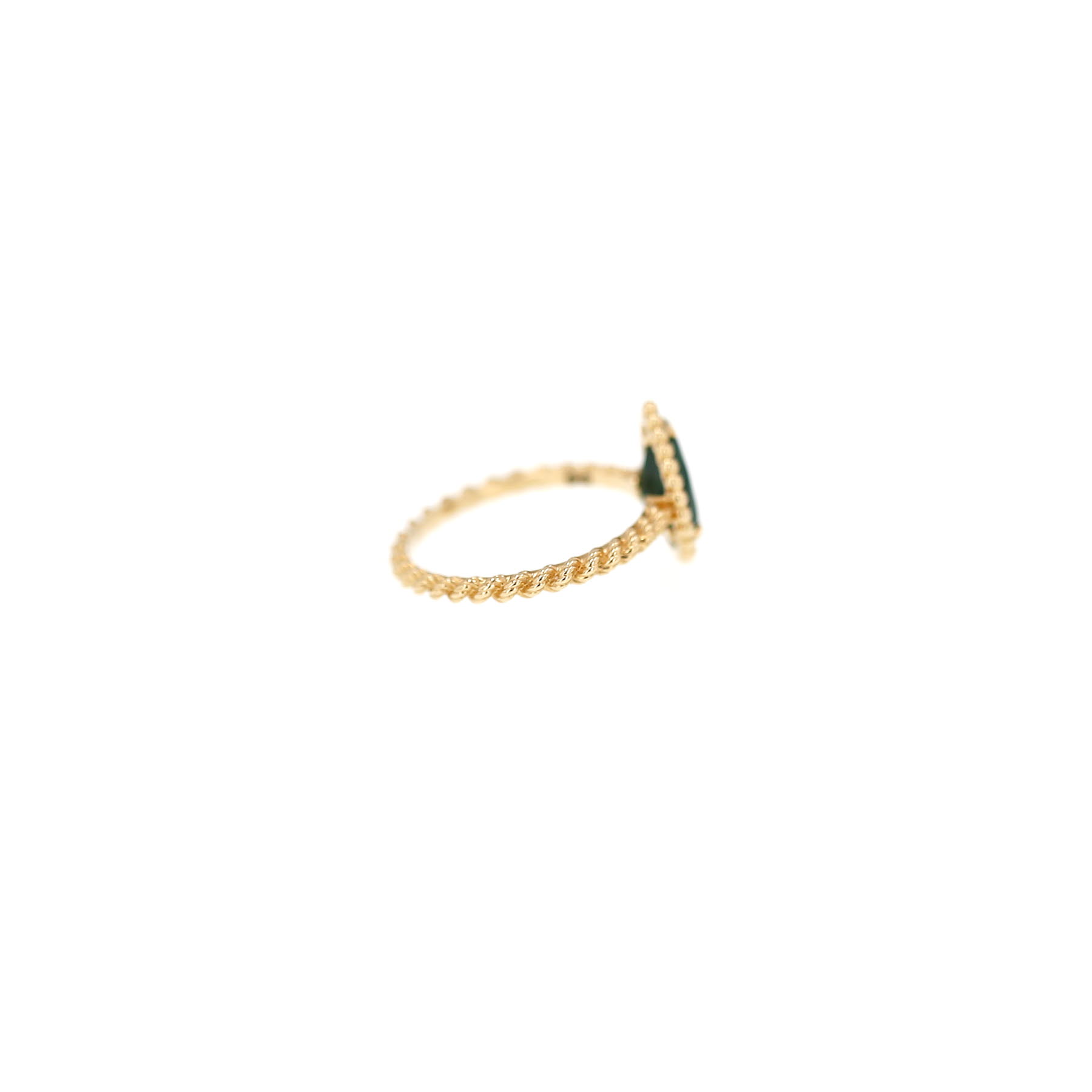 Boucheron Serpent Bohème size S ring in yellow gold and malachite