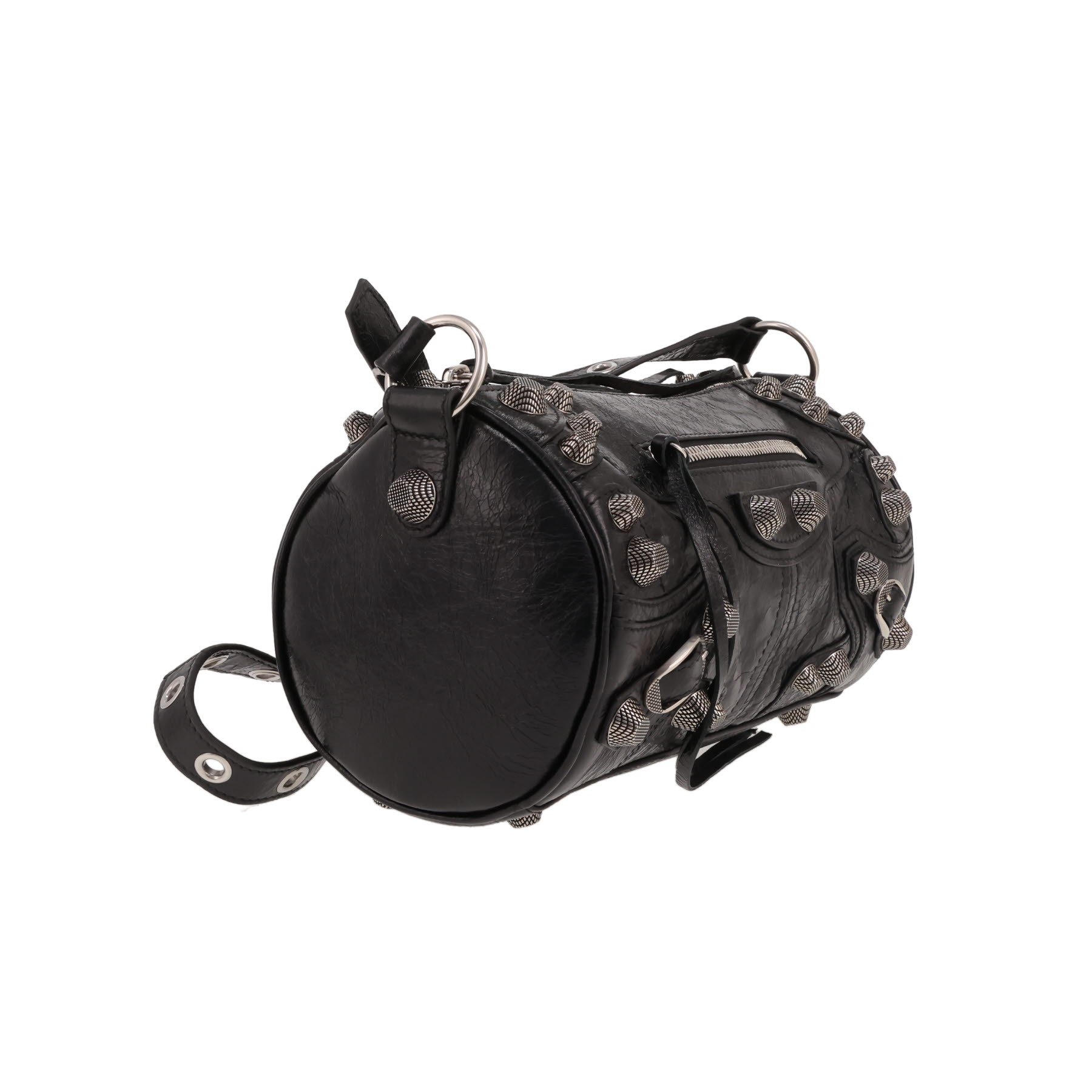 Borsa a tracolla Balenciaga  Cagole in pelle invecchiata nera