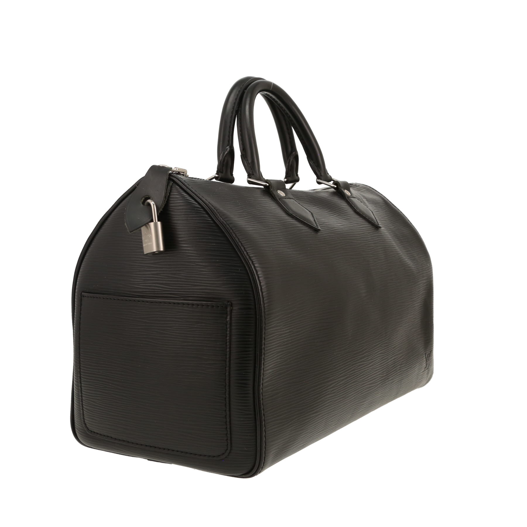 Sac à main Louis Vuitton  Speedy 35 en cuir épi noir