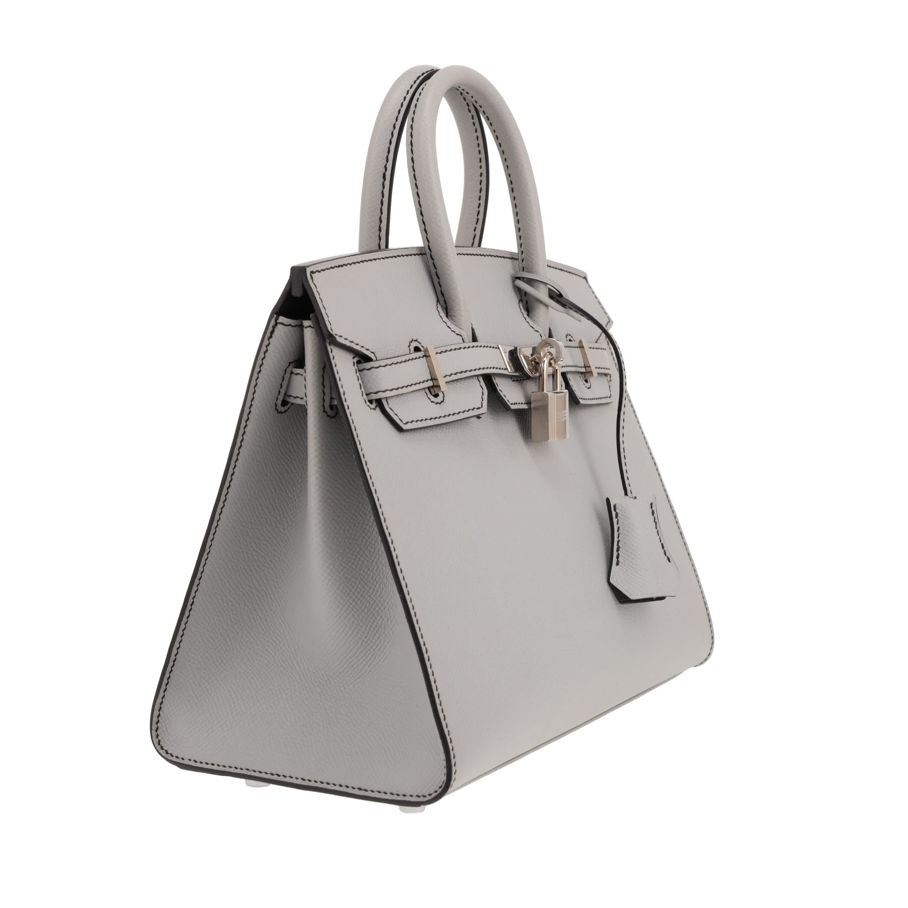 Bolso de mano Hermès  Birkin 25 cm en cuero epsom azul