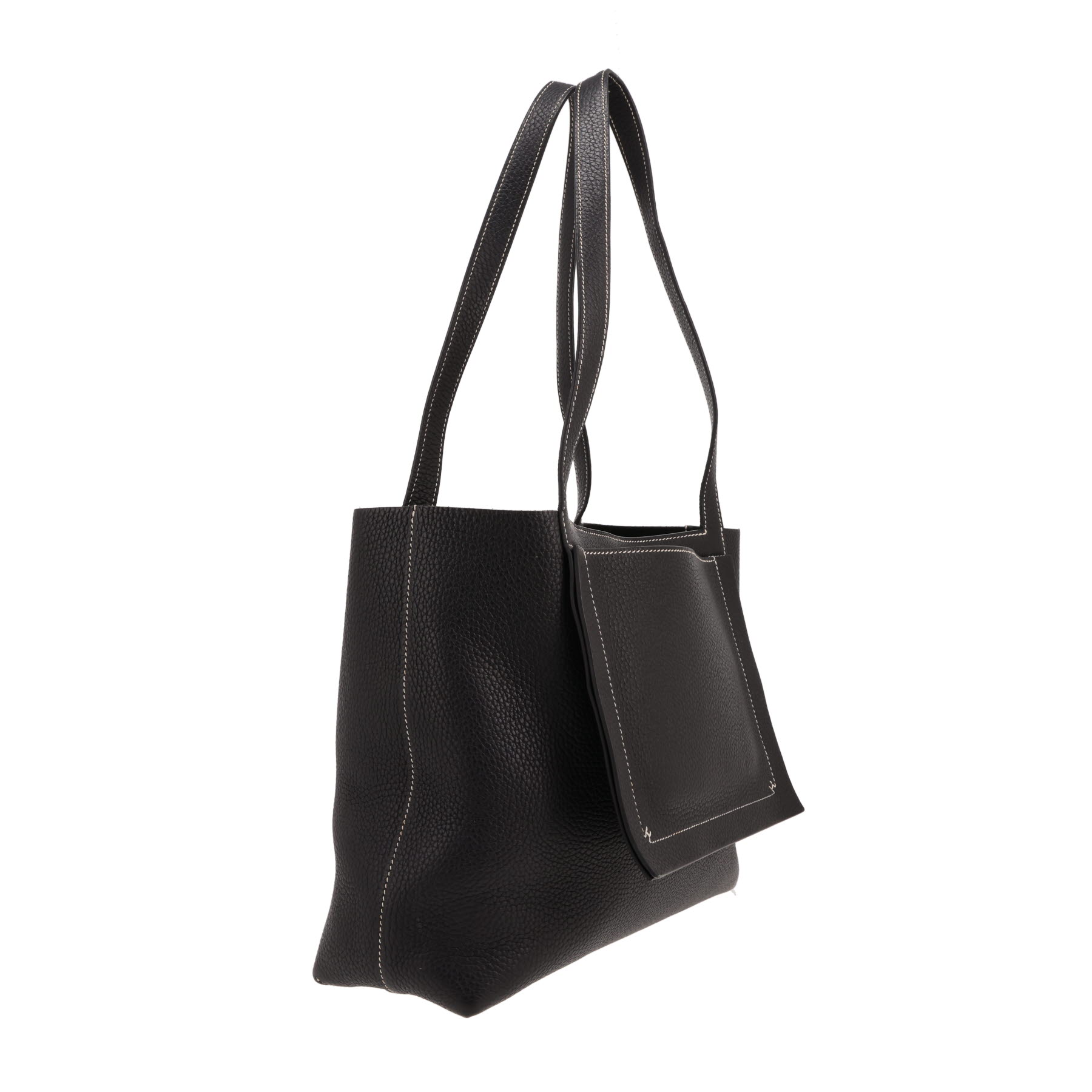 Hermès  Cabasellier shopping bag  in black togo leather